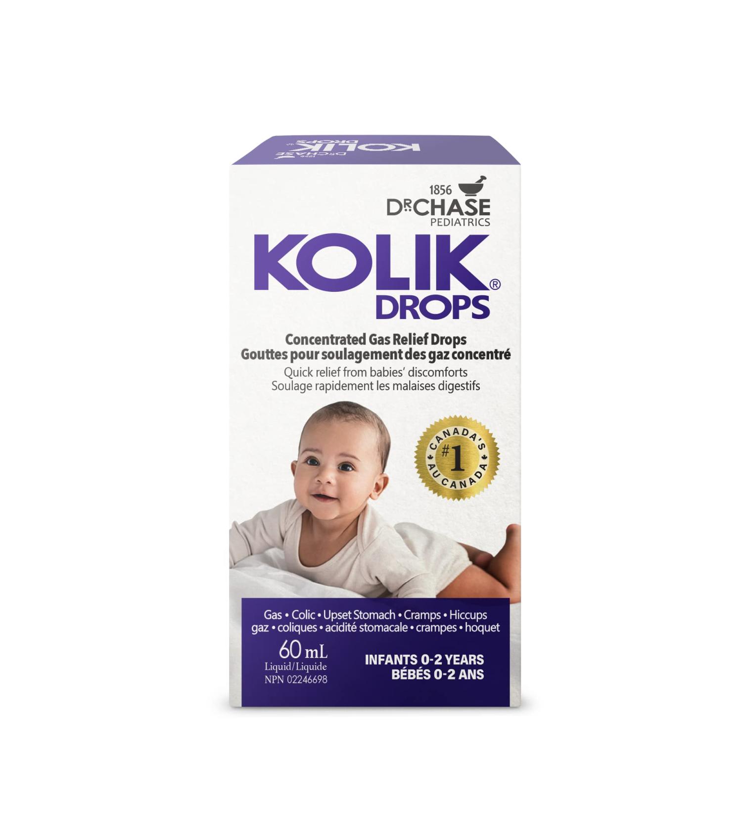 Dr. Chase Pediatrics Kolik Concentrated Gas Relief Drops for Baby Colic Gas Relief for Infants - All Natural Gas Drops for Babies - Herbal Formula to Ease Digestive Discomfort & Fussiness 60ml - Buy Online on SooperMarket.com