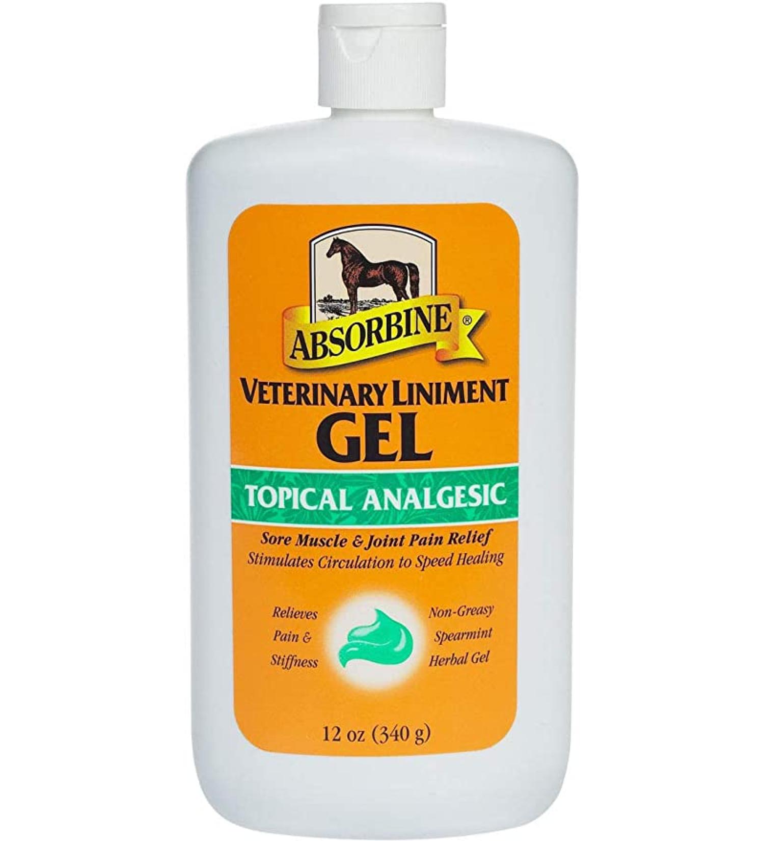 Absorbine Veterinary Liniment Gel Sore Muscle & Joint Pain Relief 12oz.