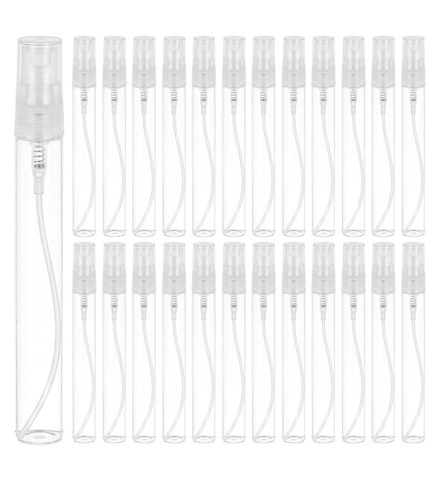 Benecreat 25 Pack 10ml Mini Fine Fog Spray Bottles - Transparent Glass Travel Atomizers for Perfume & Cosmetics - Buy Online on SooperMarket.com