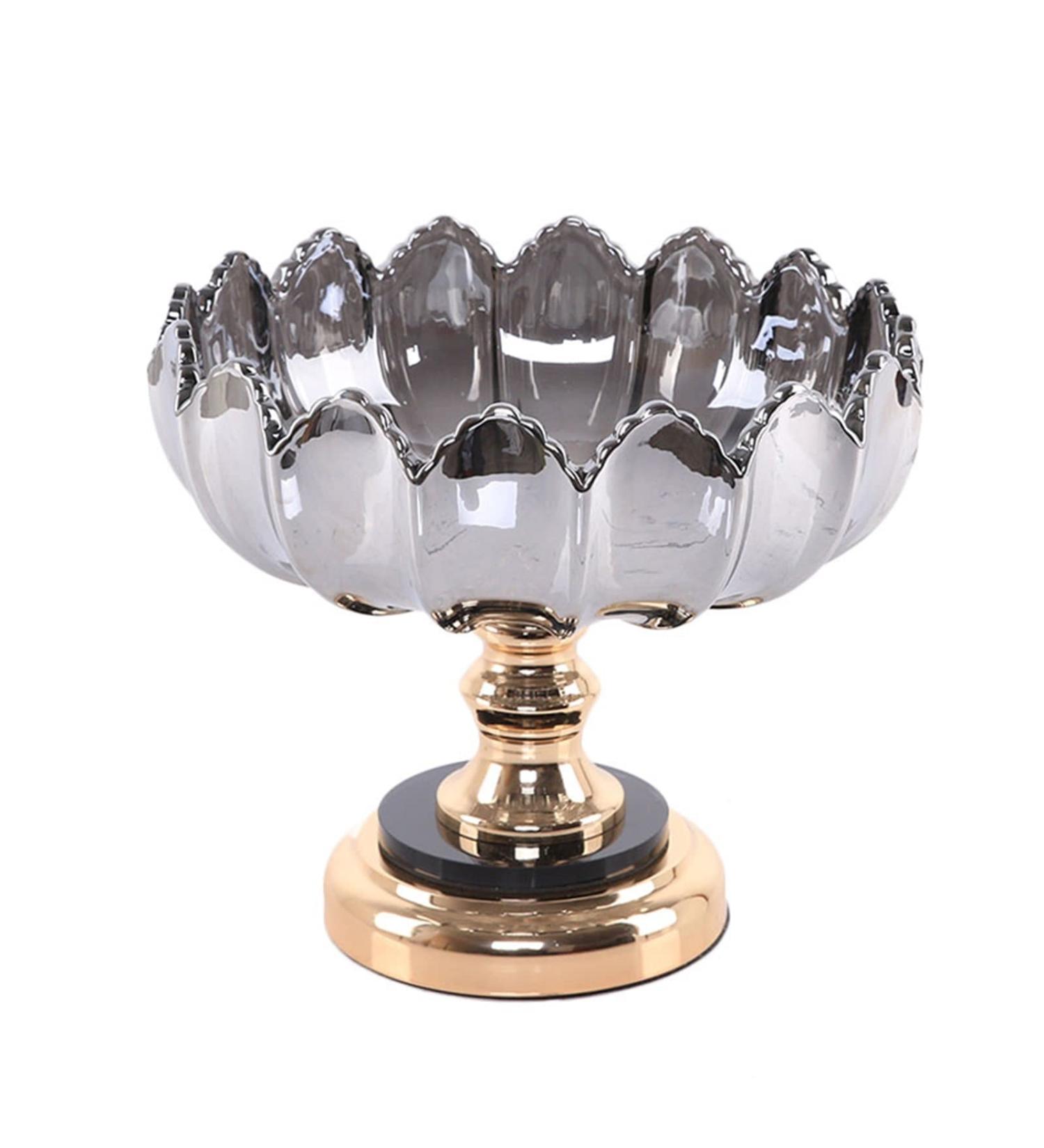 Fruit Basket Bowl Round Glass Fruit Bowl Chinese Retro Creative Candy Bowl Home Living Room Kitchen Desktop Decoration Fruit Plate Fruit Dish Fruit Bowls - Buy Online on SooperMarket.com