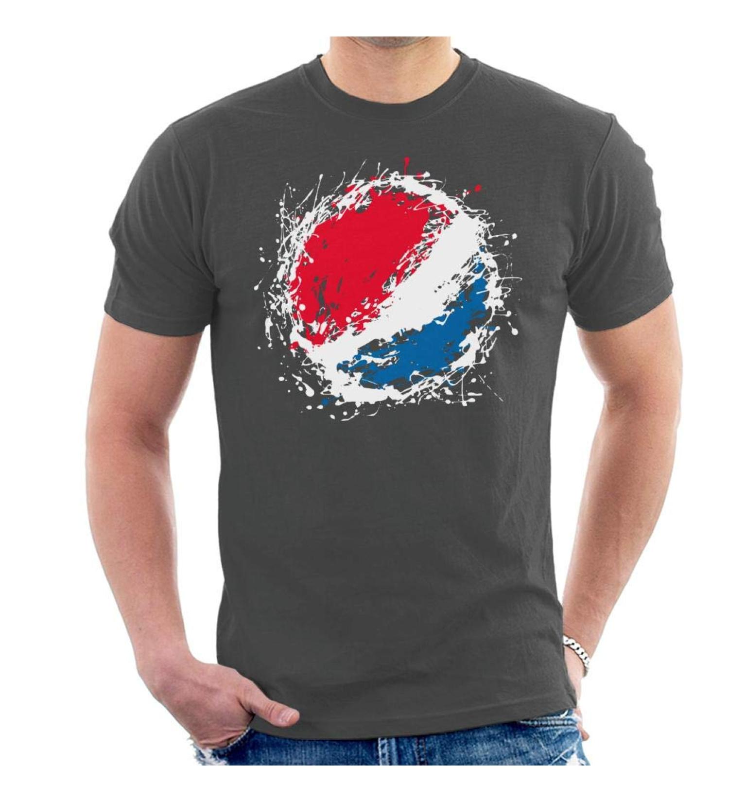 All+Every Pepsi Paint Splash Logo Men's T-Shirt XL Charcoal - Buy Online on SooperMarket.com