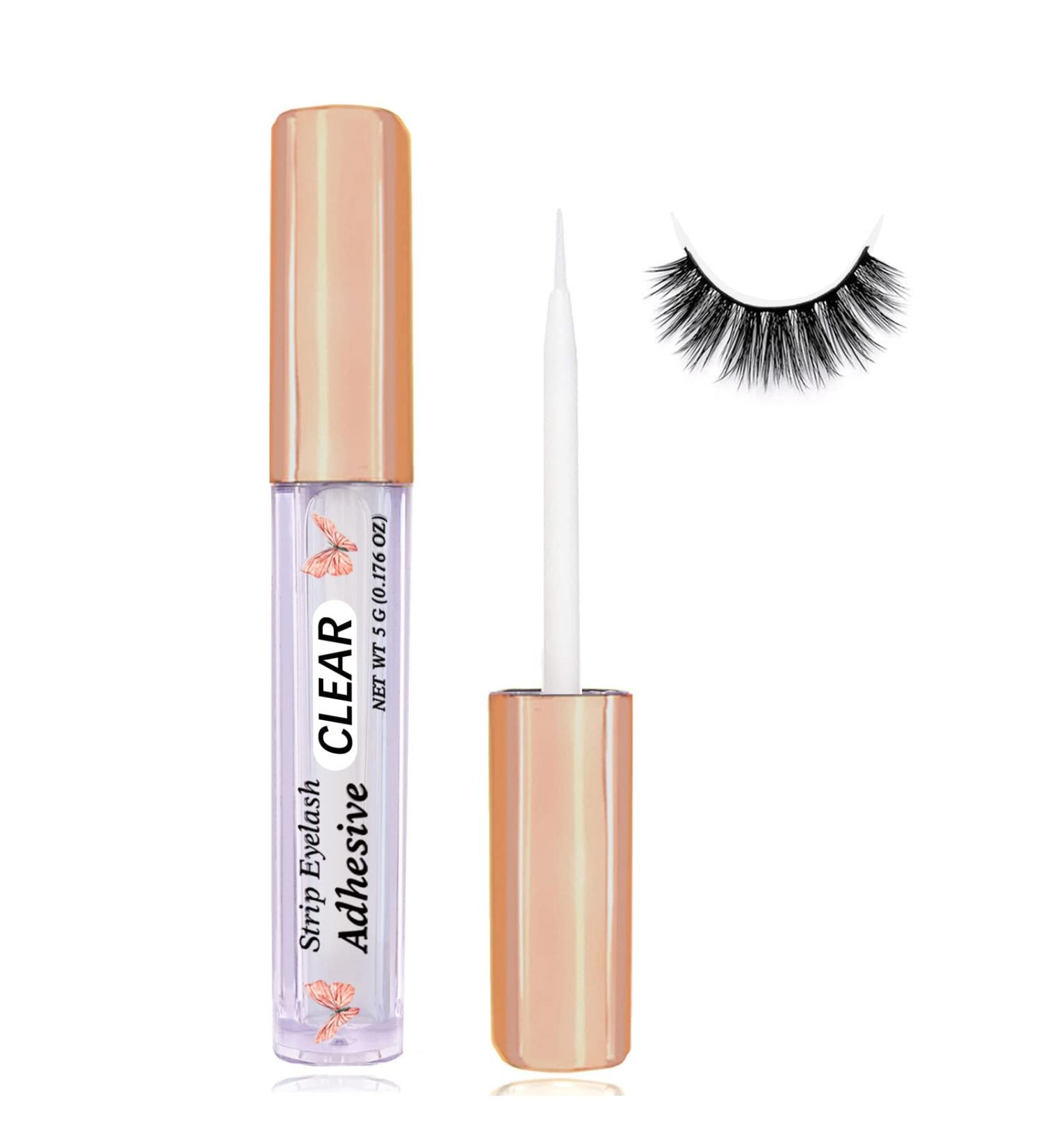 Clear Eyelash Glue for False Lashes | Super Strong Hold, Latex-Free, Waterproof | Suitable for Sensitive Eyes | 0.176 OZ (1 Pack) - Buy Online on SooperMarket.com