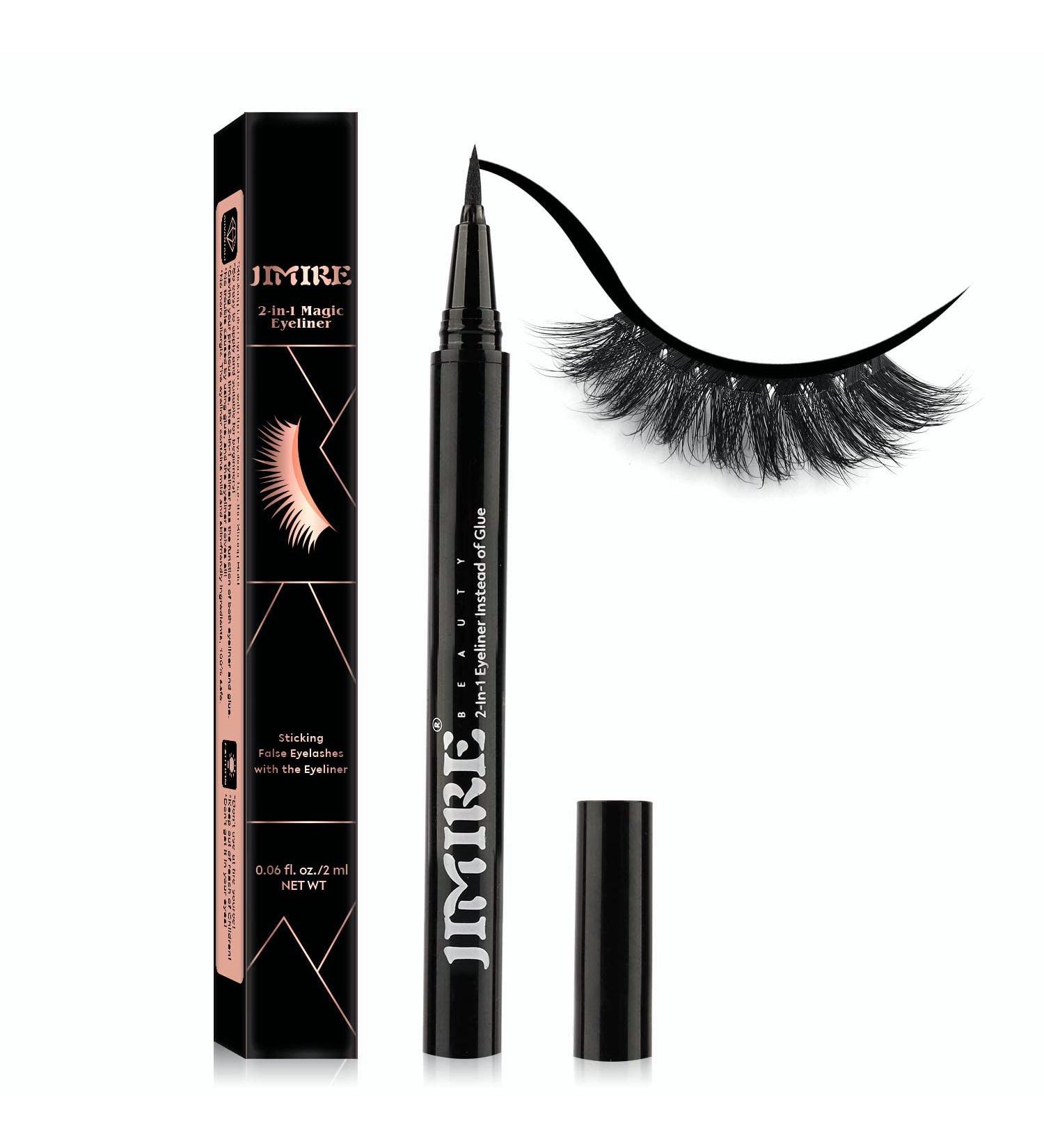 JIMIRE 2-in-1 Magic Eyeliner for False Eyelashes - Easy Application, Extra Strong Hold - No Glue or Magnet Needed - Buy Online on SooperMarket.com