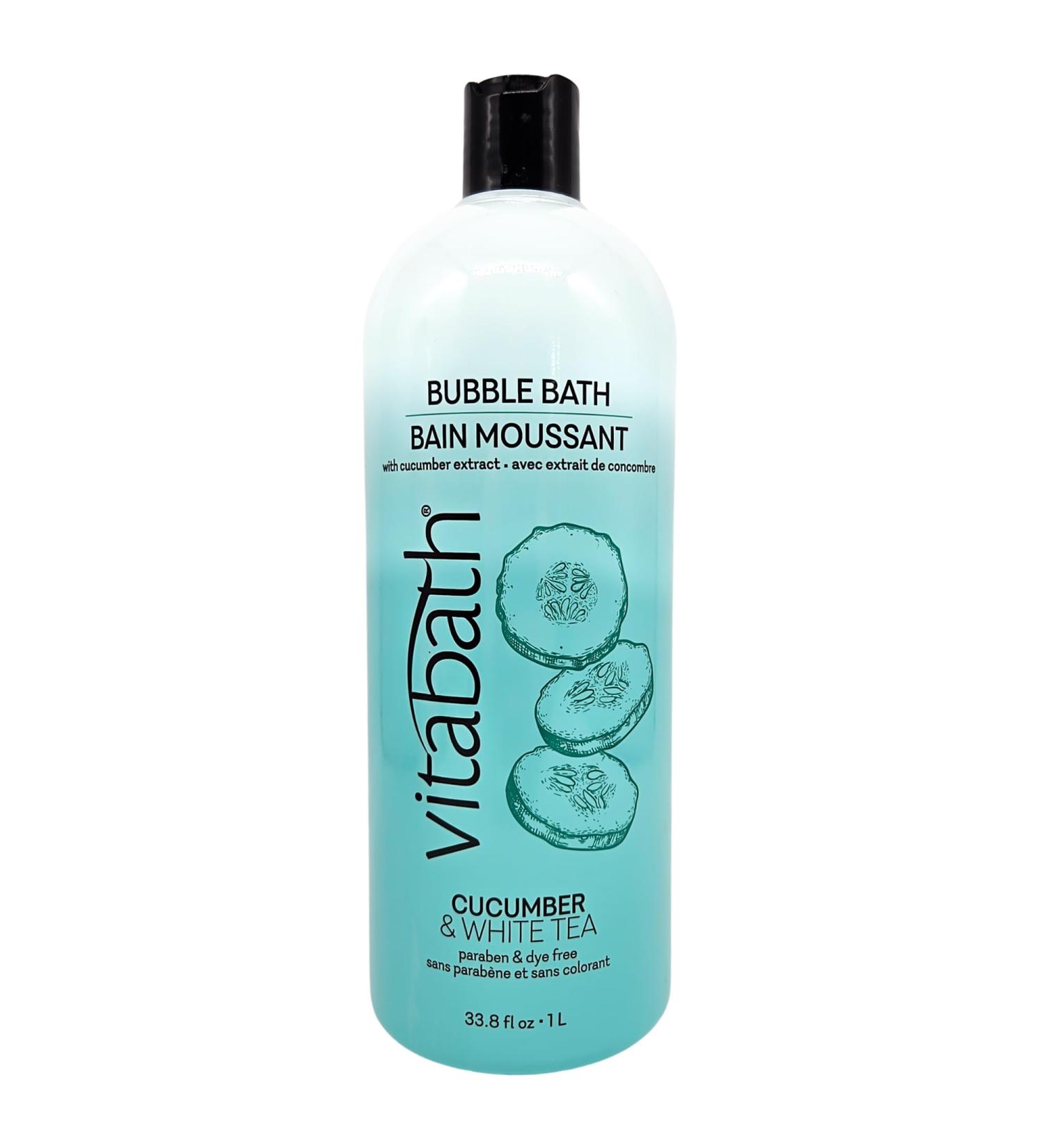 Vitabath Cucumber & White Tea Bubble Bath - Rich Foaming Aromatherapy Soak for All Skin Types | Moisturizing & Nourishing - 33.8 fl oz - Buy Online on SooperMarket.com
