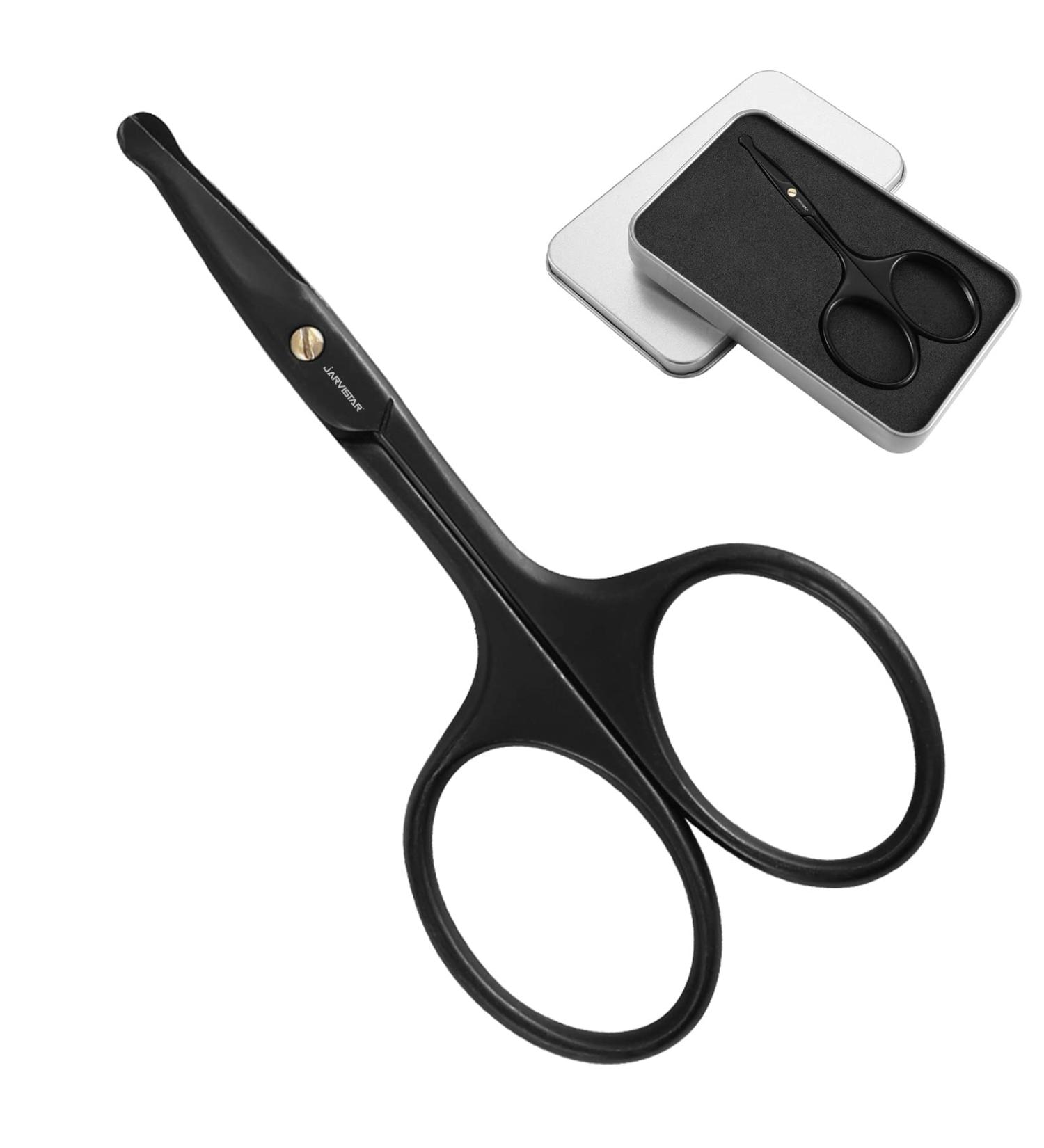 Jarvistar Stainless Steel Nose & Ear Hair Scissors | Precision Cutting | International Shipping - Buy Online on SooperMarket.com