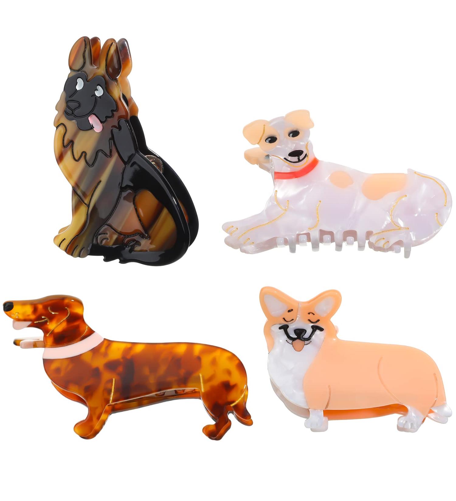 Meekoo Cute Dog Hair Clips - 4 Styles - Small Claw Clips for Women & Girls - Buy Online on SooperMarket.com