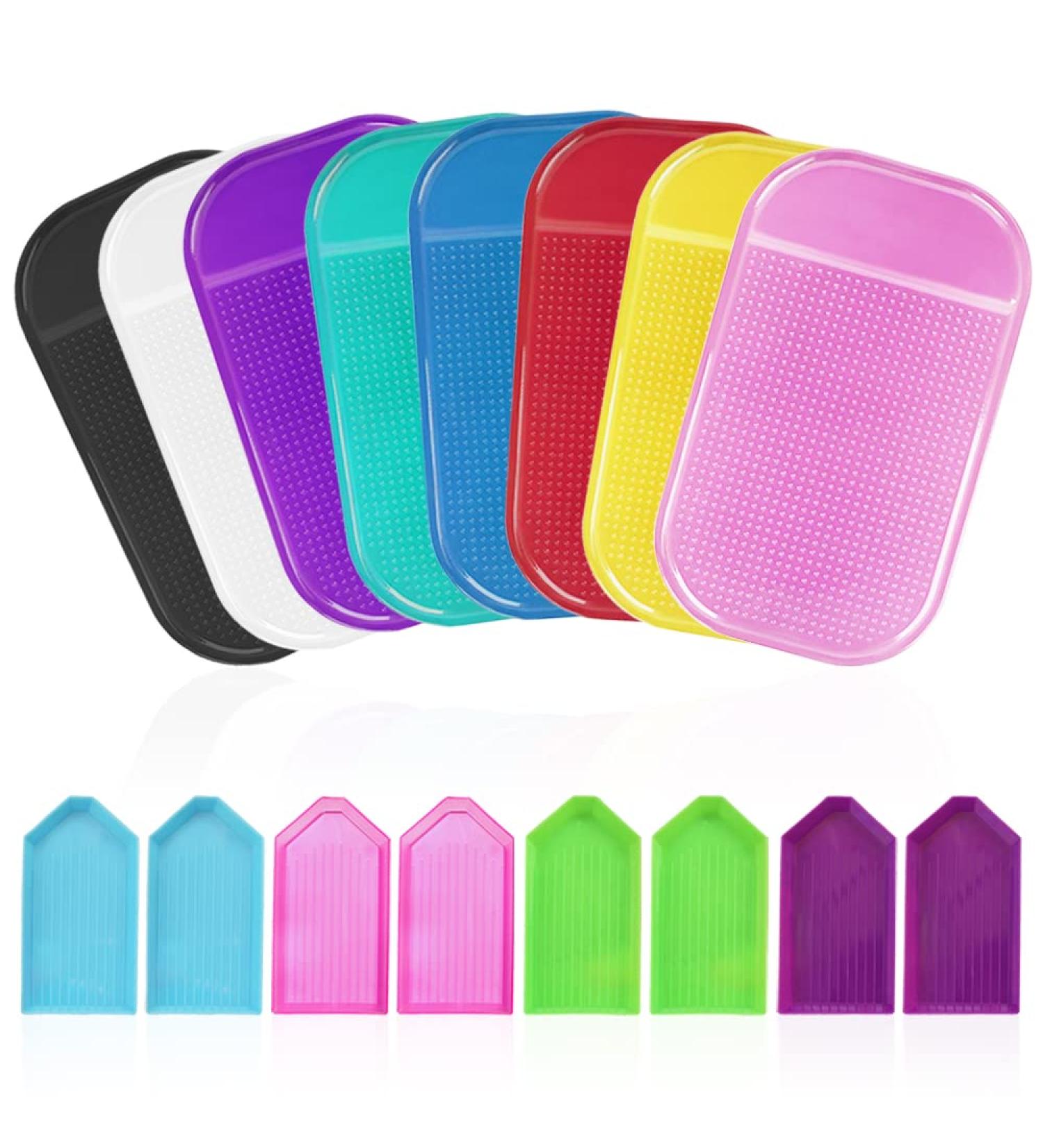 SENHAI 8-Piece Anti-Slip Diamond Painting Tools Set with Sticky Mat and Trays - Non-Slip Gel Pad for 5D Diamond Painting, Ideal for Kids and Adults - Buy Online on SooperMarket.com