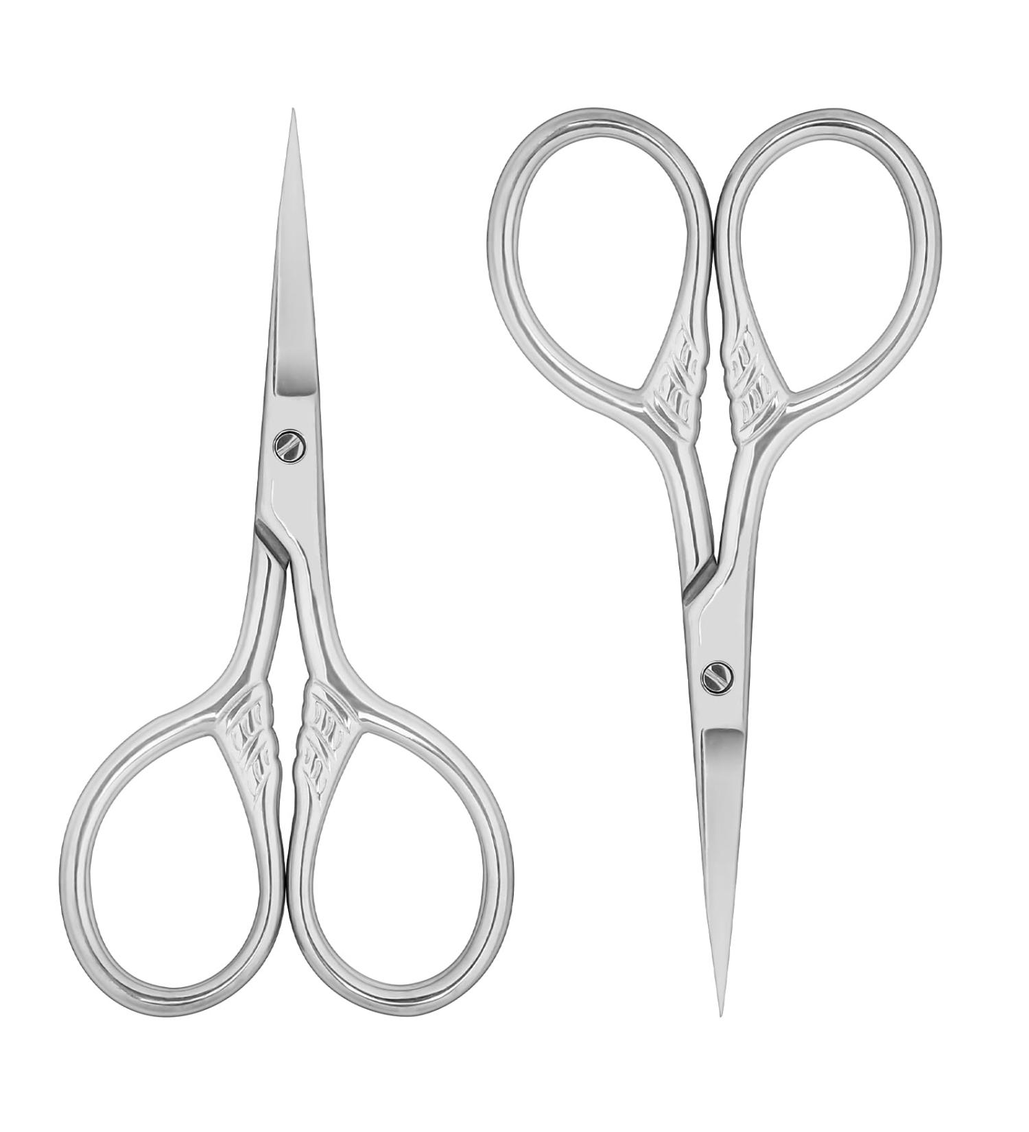 Buy 2 Pieces 9cm Stainless Steel Bartscher Scissors - Professional Eyebrow Nose & Facial Hair Removal | International Shipping Available - Buy Online on SooperMarket.com