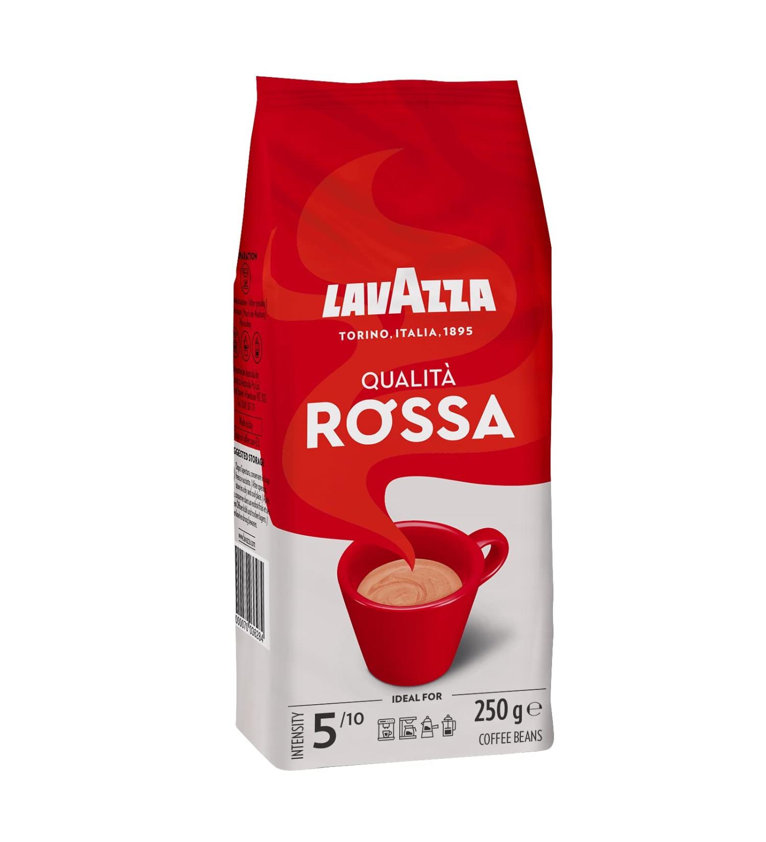 Lavazza Qualita Rossa 250g Medium Roast Arabica and Robusta Coffee Beans - Pack of 1 - Buy Online on SooperMarket.com