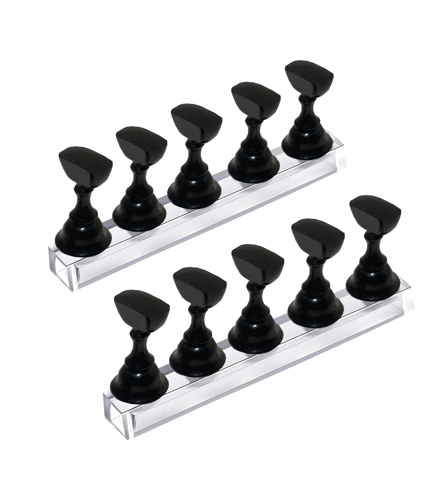 10Pcs Magnetic Nail Stand for Fake Acrylic Nails - Nail Display Practice Stands for Salon and Home DIY - Buy Online on SooperMarket.com