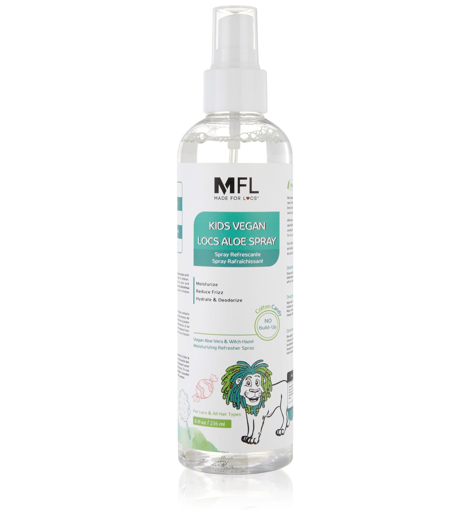 Kids Vegan Locs Aloe Refresher Spray | Cotton Candy Scent | 8 oz - Buy Online on SooperMarket.com