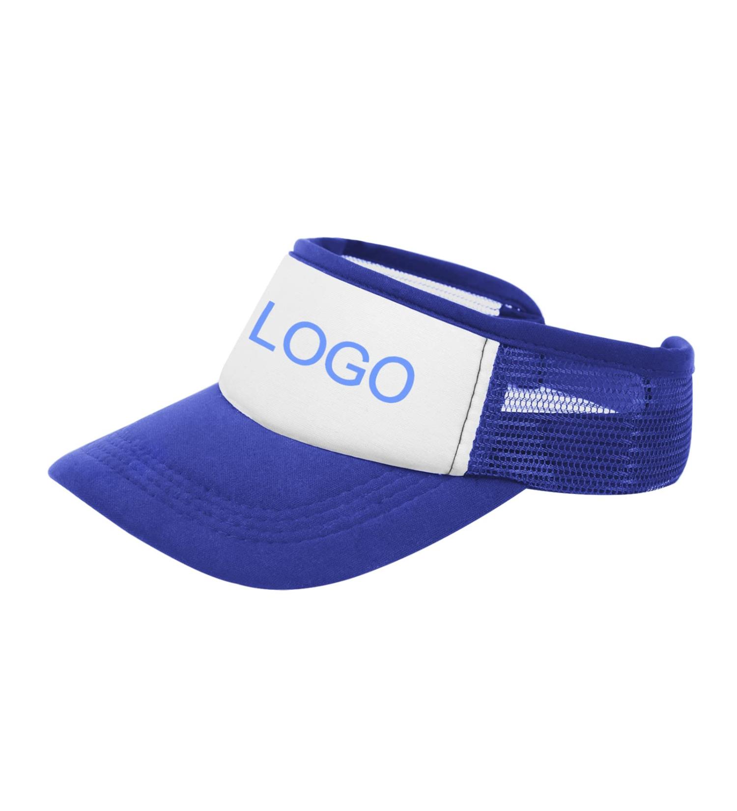 Customized Visor Hat | Personalized Men Women Adjustable Baseball Cap | Blue Summer Sun Hat - Buy Online on SooperMarket.com