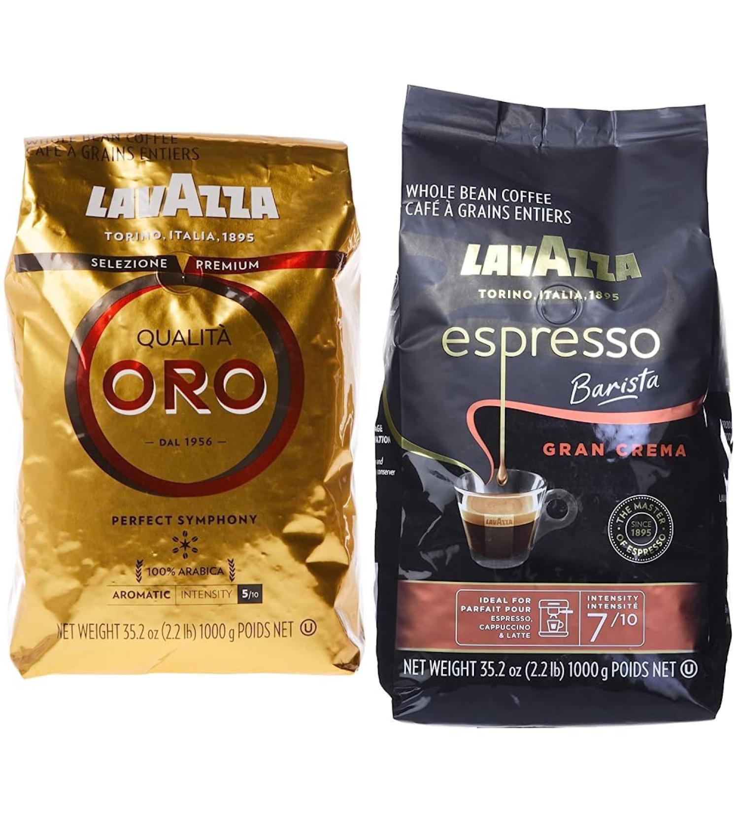Oro Whole Bean Coffee Blend Medium Roast 1kg Bag (1 Pack) & Espresso Gran Crema Beans 1000gm(Packaging May Vary) Coffee+ Gran Crema Beans - Buy Online on SooperMarket.com