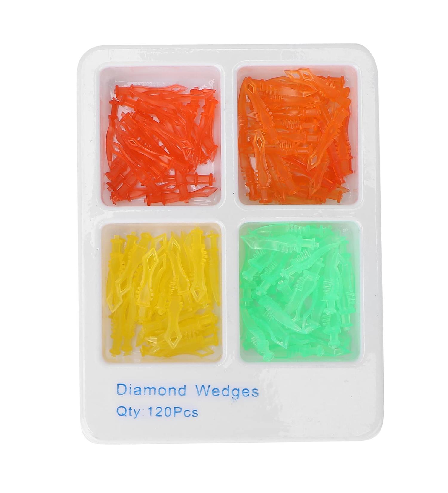 120pcs Dental Wedges Set 4 Sizes Plastic Poly Wedges with Holes for Dental Clinics | International Shipping Available - Buy Online on SooperMarket.com