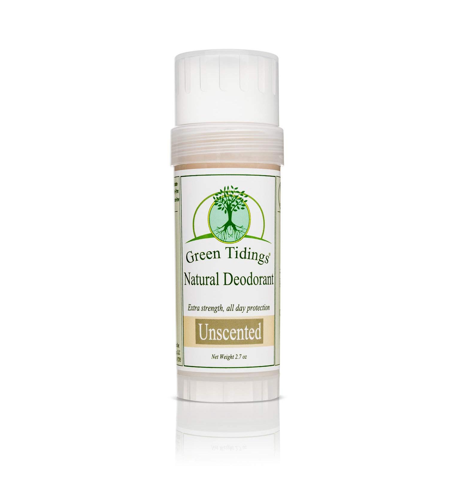 Green Tidings Natural & Unscented Deodorant | 2.7oz Vegan Organic Antiperspirant - Buy Online on SooperMarket.com