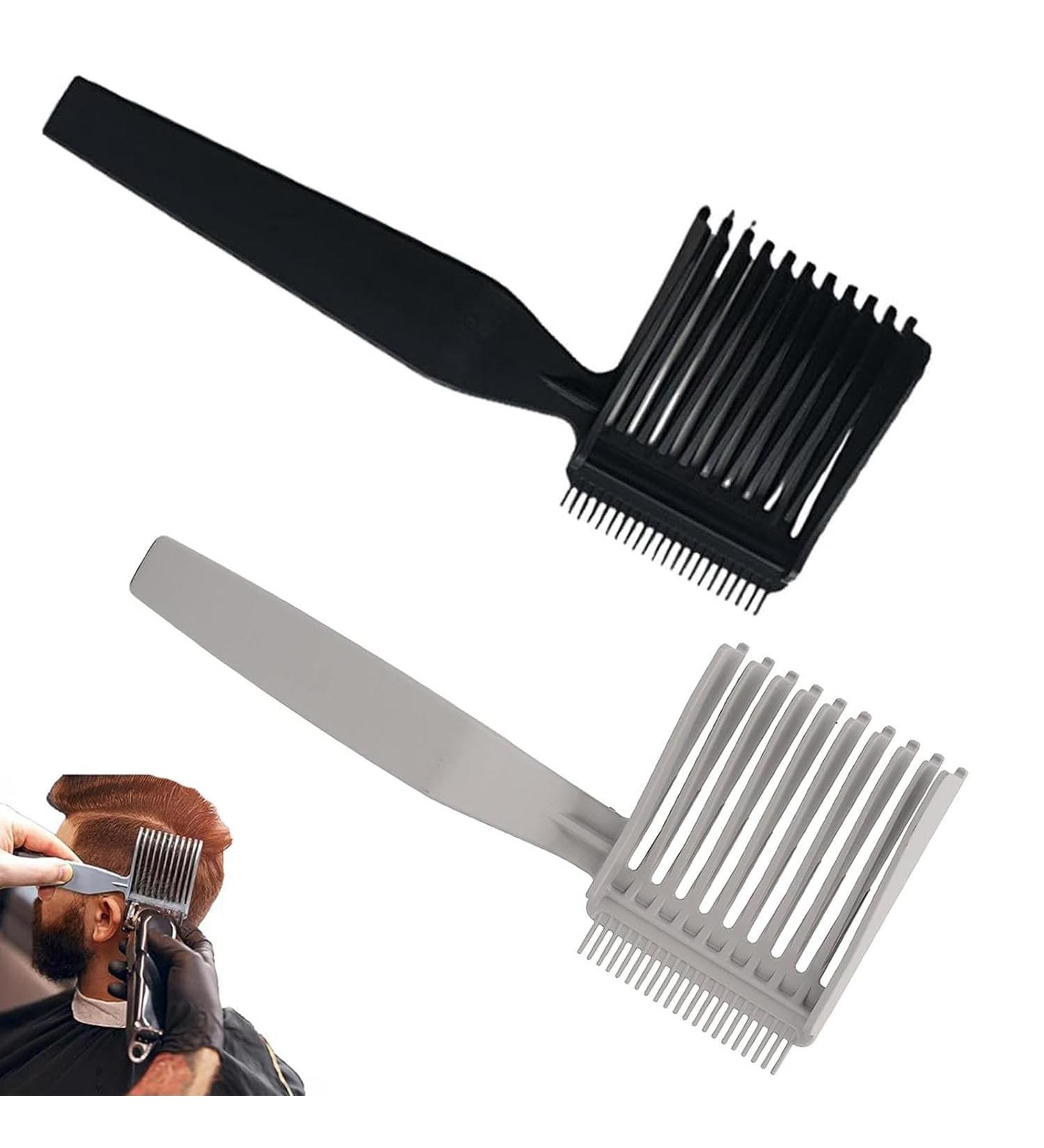 2 Pcs Blend Fade Comb Set | Anti-static Heat Resistant Barber Combs for Fades | Hair Salon & Styling Tools (Black/Grey) - Buy Online on SooperMarket.com