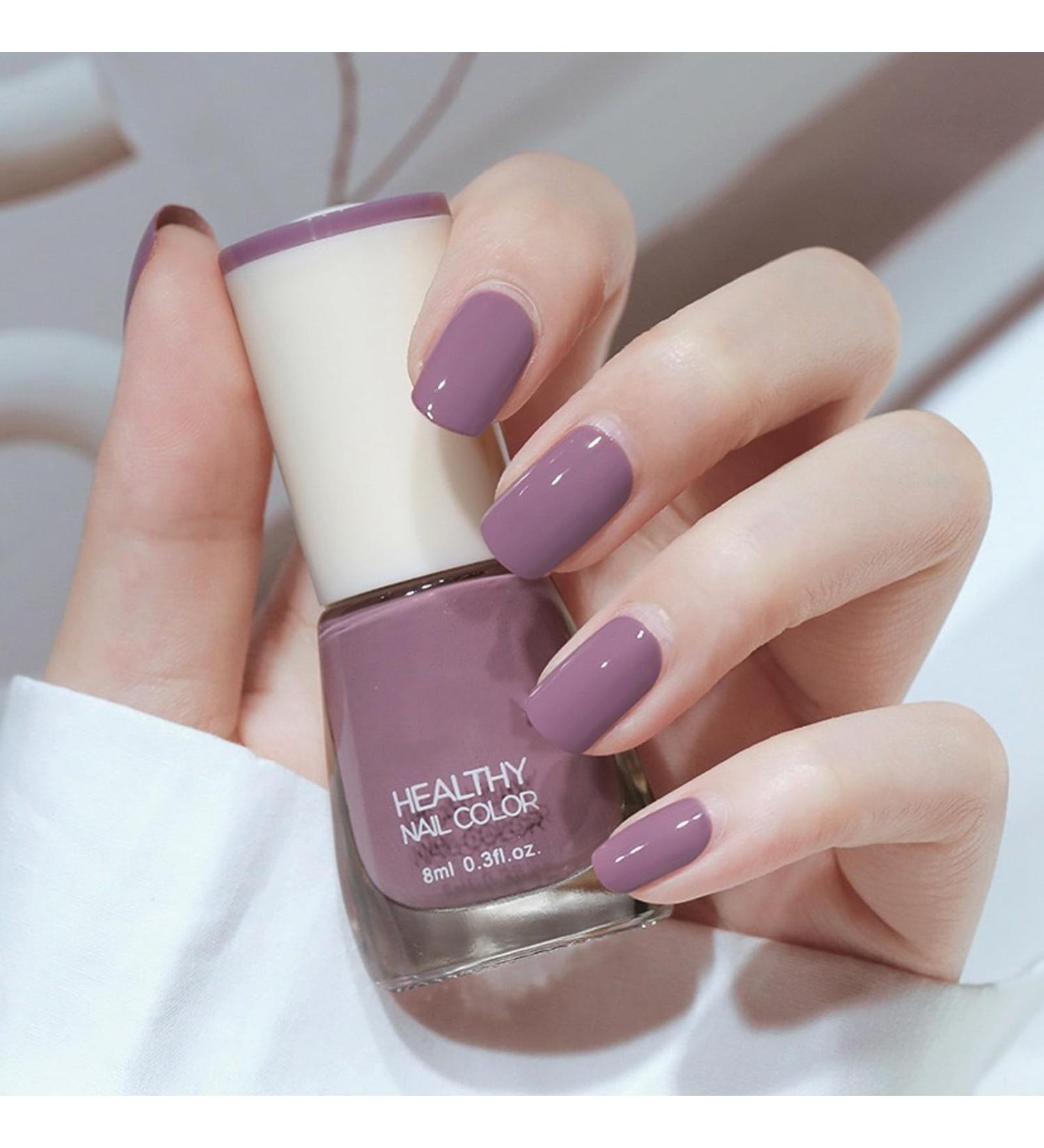 Purple Nail Polish Nail Varnish Lilac Lavender Violets Pale Purple Quick Dry Natural Long Lasting No Need Baking Nail Polish for Christmas DIY Nail Art - Buy Online on SooperMarket.com