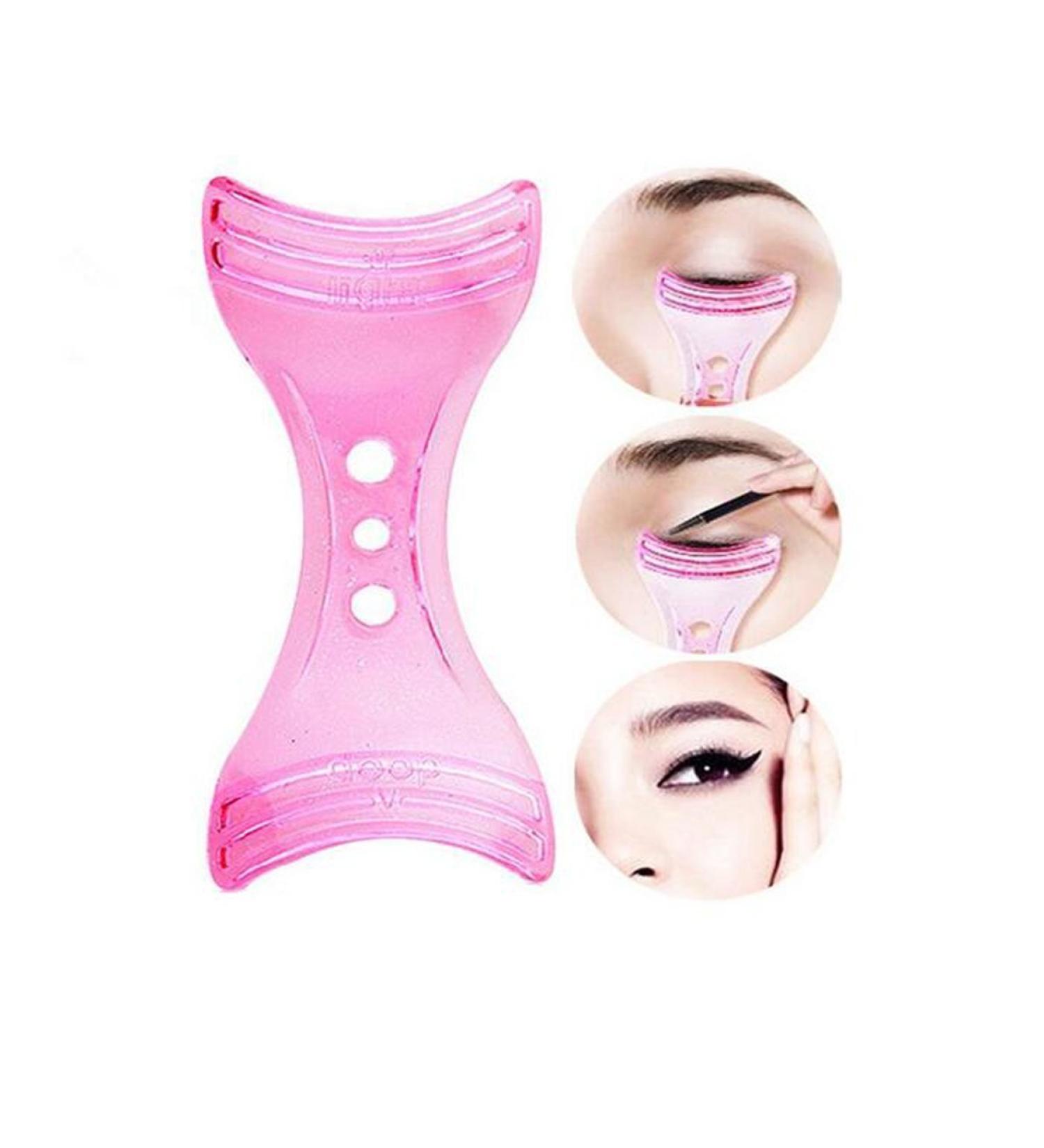 2PCS Women's Pink Eyeliner Stencil Shaper Set | Makeup Tool for Beginners - Buy Online on SooperMarket.com