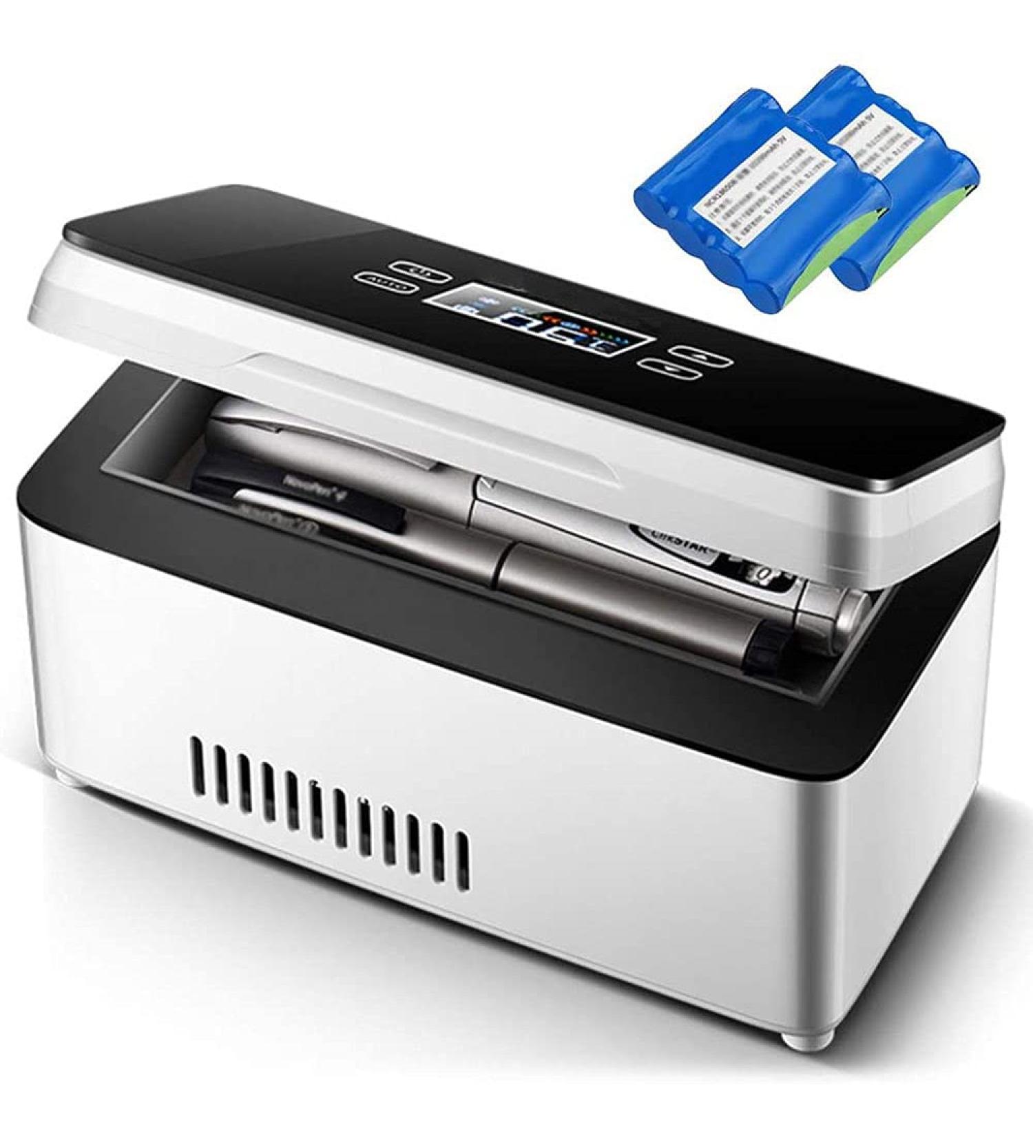 Portable Insulin Cooler Refrigerated Box LCD Display Portable Reefer Car Small Refrigerator Mini Cold Boxes Portable Drug Reefer Mini Drug Constant Temperature Refrigerato 0-18 C Battery 2 - Buy Online on SooperMarket.com