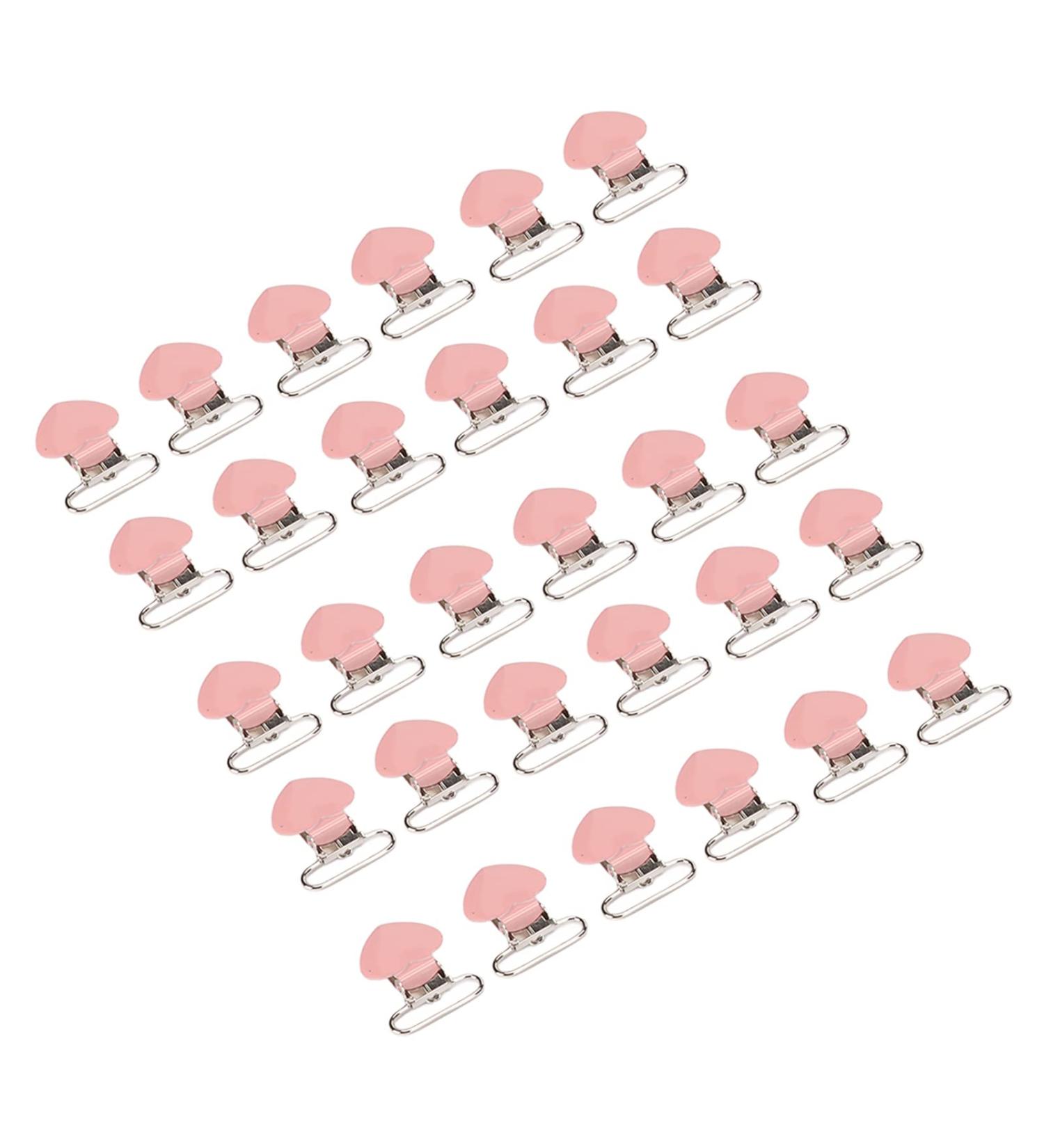 30-Pack Pink Galvanized Pacifier Clips - Perfect for Crafting & DIY Projects - Buy Online on SooperMarket.com