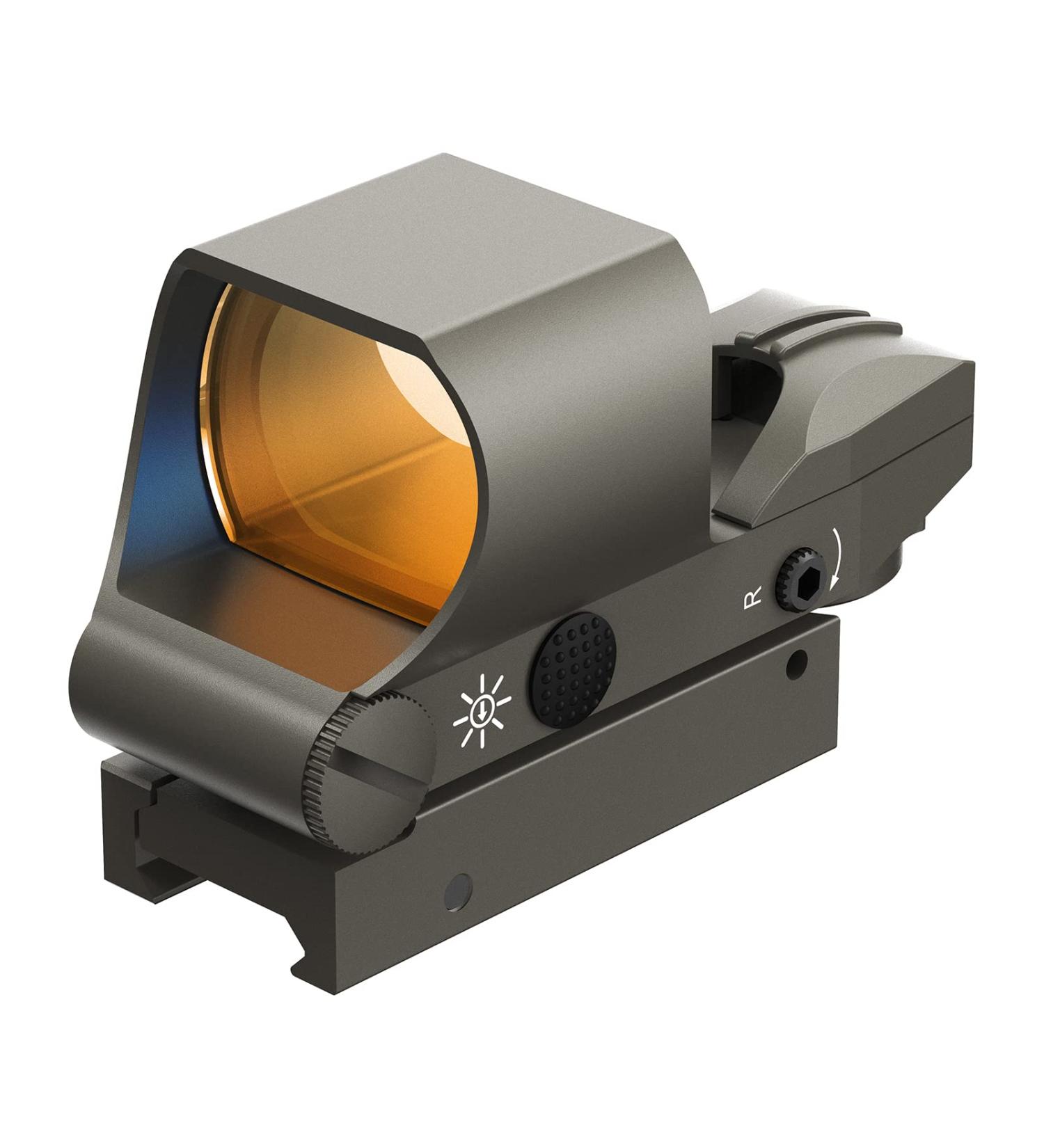 Feyachi Reflex Sight with Multiple Reticle System - Red Dot Sight with Picatinny Rail Mount for Absolute Co-Witness in Nickel Finish - Buy Online on SooperMarket.com