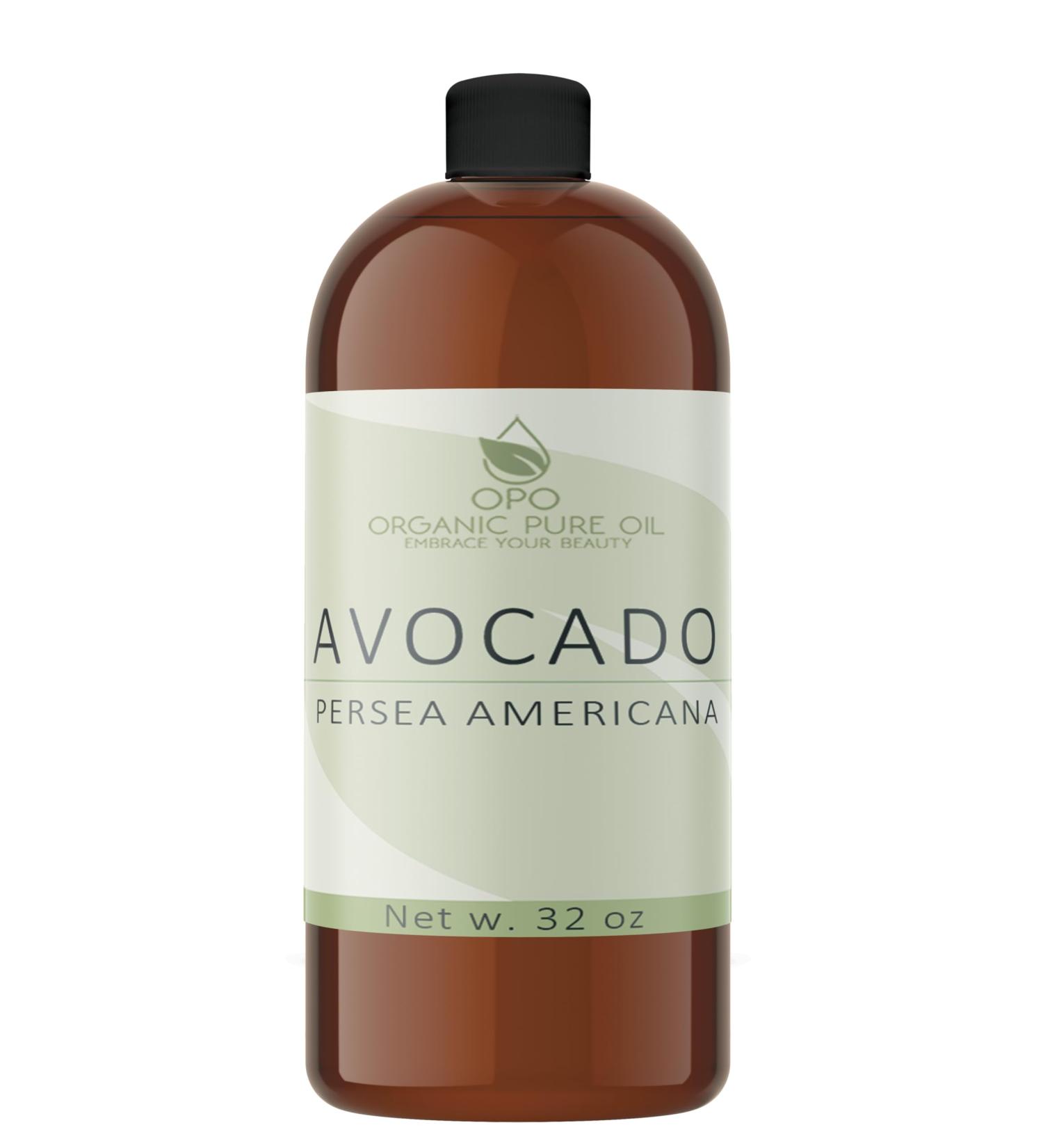 100% Pure Avocado Oil - Unrefined Cold Pressed Non-GMO | 32 oz Bulk Carrier for Skin Hair Nails & Body - Vegan & Fair Trade - Buy Online on SooperMarket.com