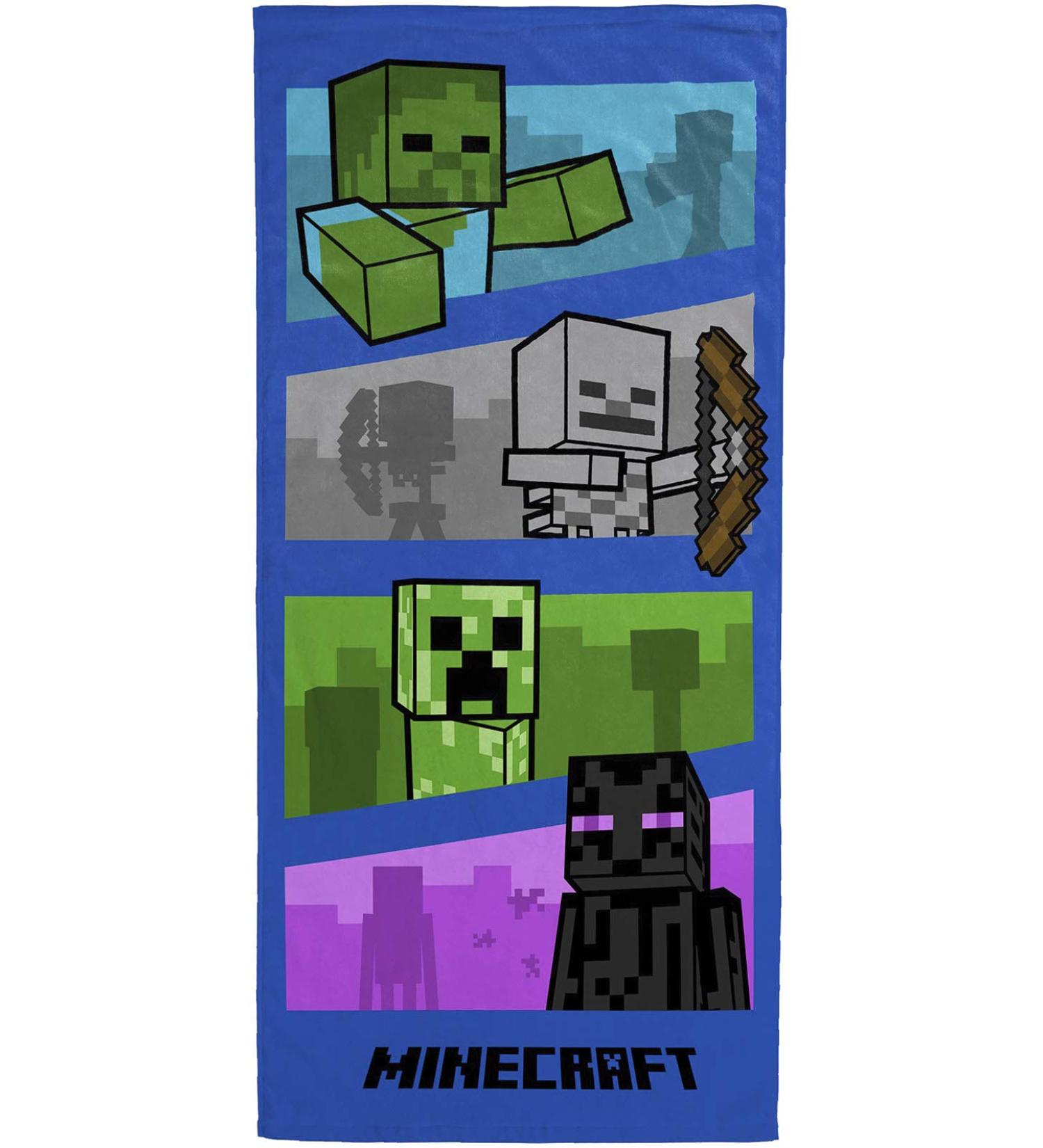 Jay Franco Minecraft Adventure Gamer Towel - 28 x 58 inches, Super Soft & Absorbent Cotton (Official Minecraft Product) - Buy Online on SooperMarket.com