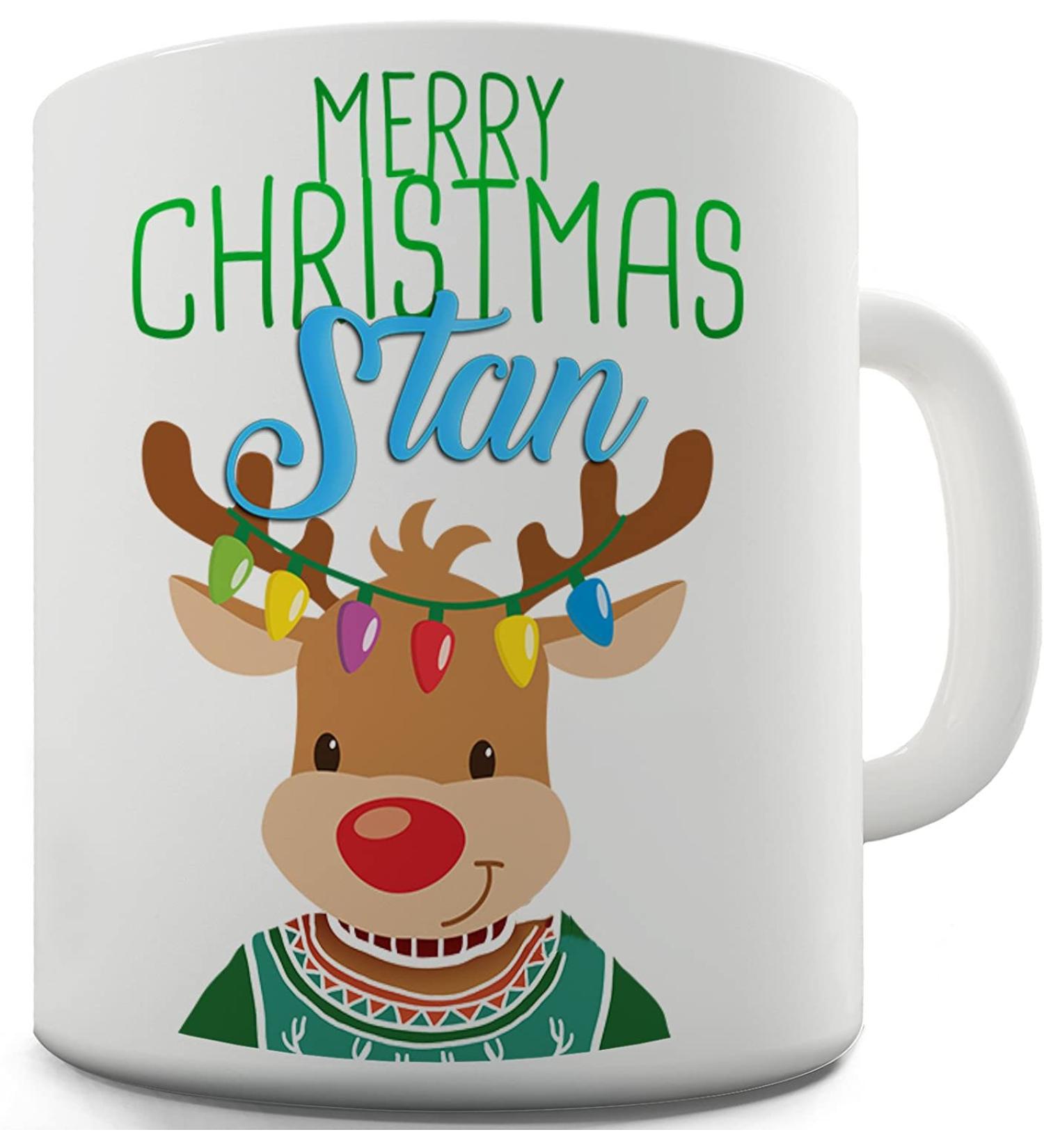 Berry Prints 11 OZ Personalised Christmas Reindeer Sweate Coffee Mugs for Tea Hot Chocolate - Ceramic Cups for Valentine Birthday Gift Home and Office - Buy Online on SooperMarket.com