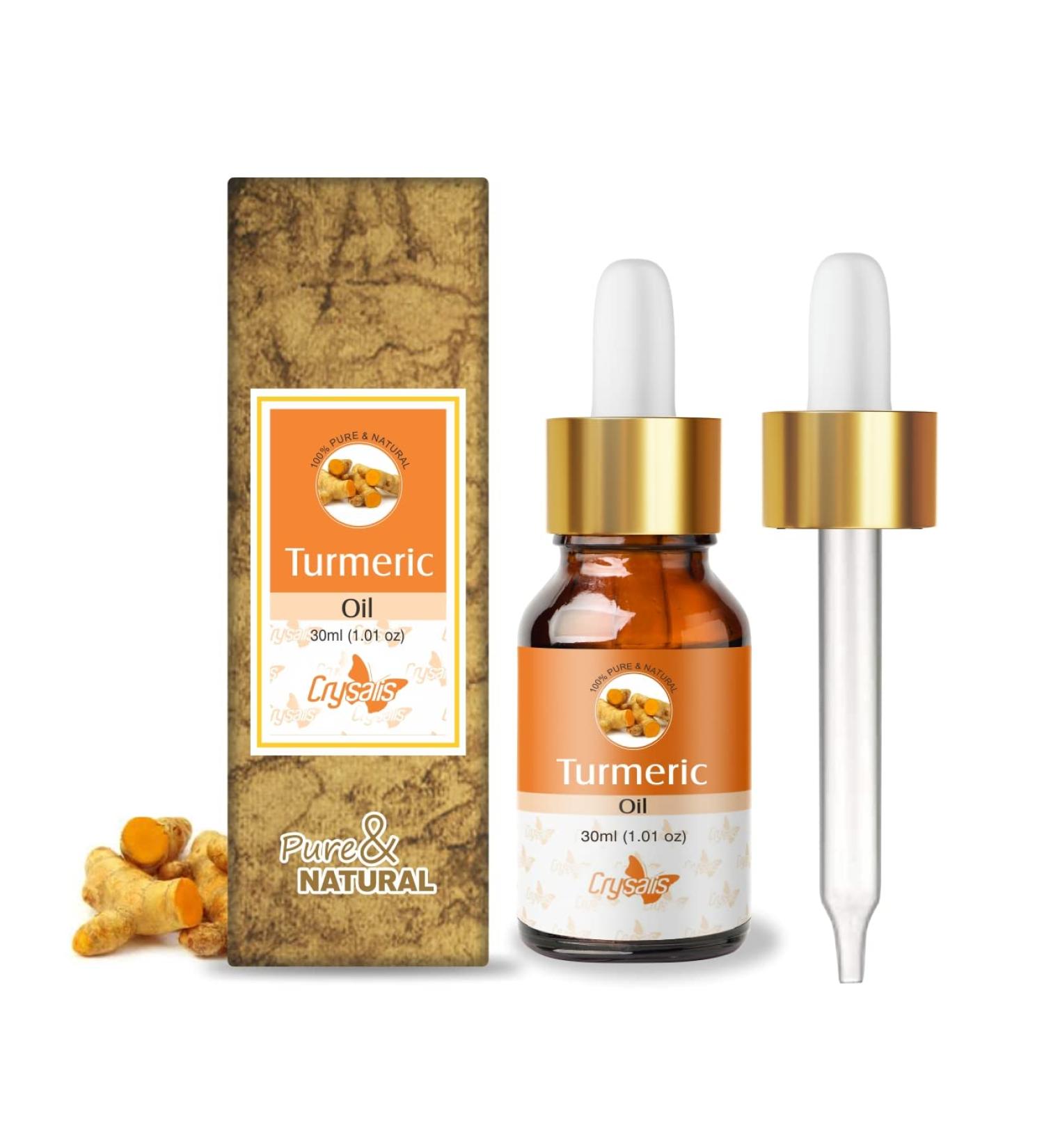 Crysalis Turmeric (Curcuma Longa) Oil |100% Pure & Natural Undiluted Essential Oil Organic Standard Turmeric Oil Skin Rejuvenator Healthy Skin & Contributes Natural Skin Glow -30ml 30 ML - Buy Online on SooperMarket.com