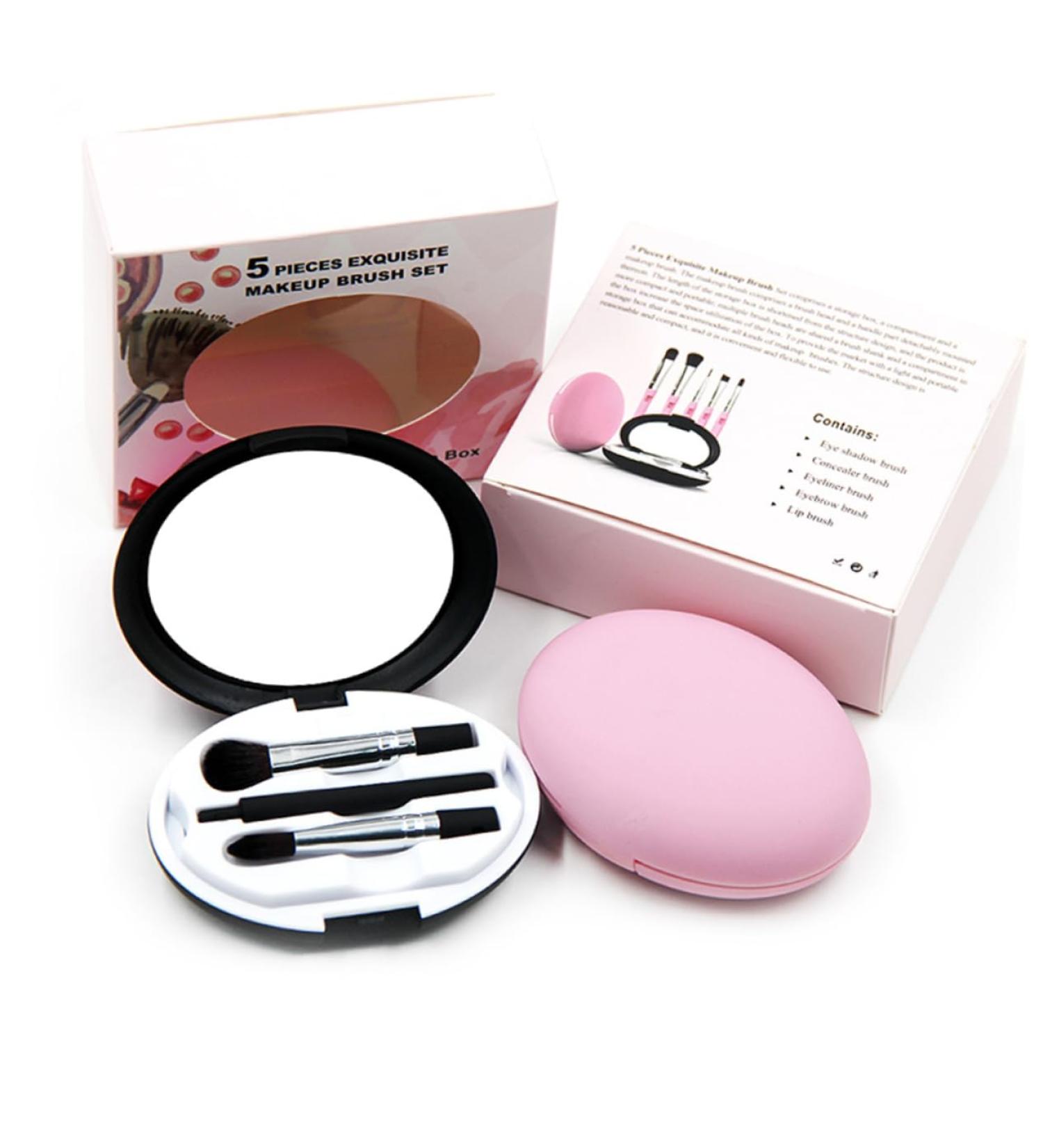 CANIGHT 1 Set 5 Pcs Eye Brush Cosmetic Makeup Brush Kit Beauty Kit Essential Kit for Daily Eye Makeup Pink - Buy Online on SooperMarket.com