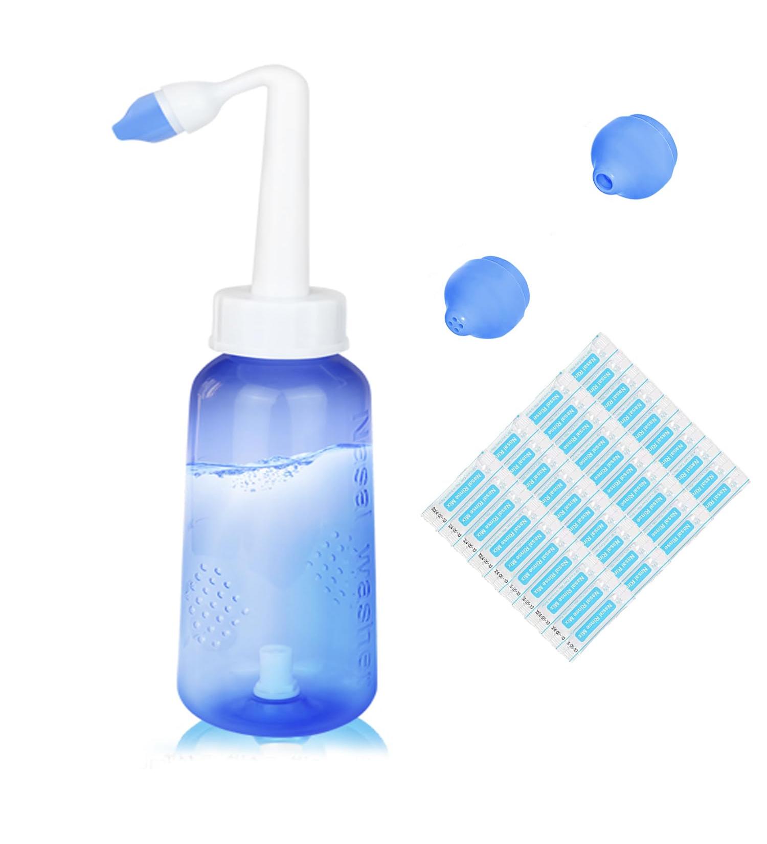 Neti Pot Sinus Rinse Kit Ankrista 300ml Neti Pot Sinus Rinse Kit with 40 Packets Nasal Wash Salt Nasal Sinus Rinse Kit for Kid & Adult - Buy Online on SooperMarket.com