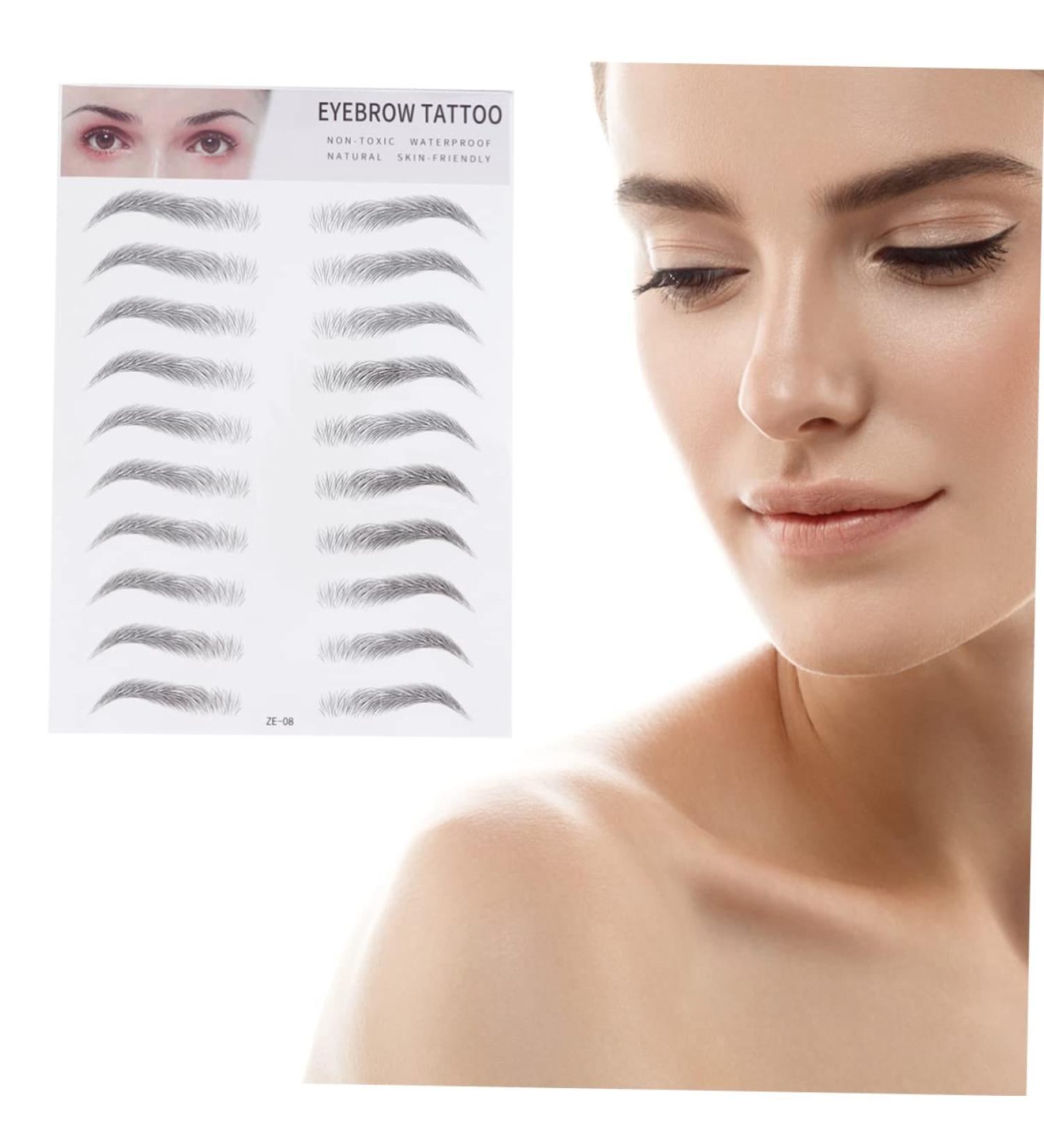 Gogogmee 2pcs 3d Stickers 3d Brow Stickers Brow Shaper Brow Tool Water Proof Template 6d - Buy Online on SooperMarket.com