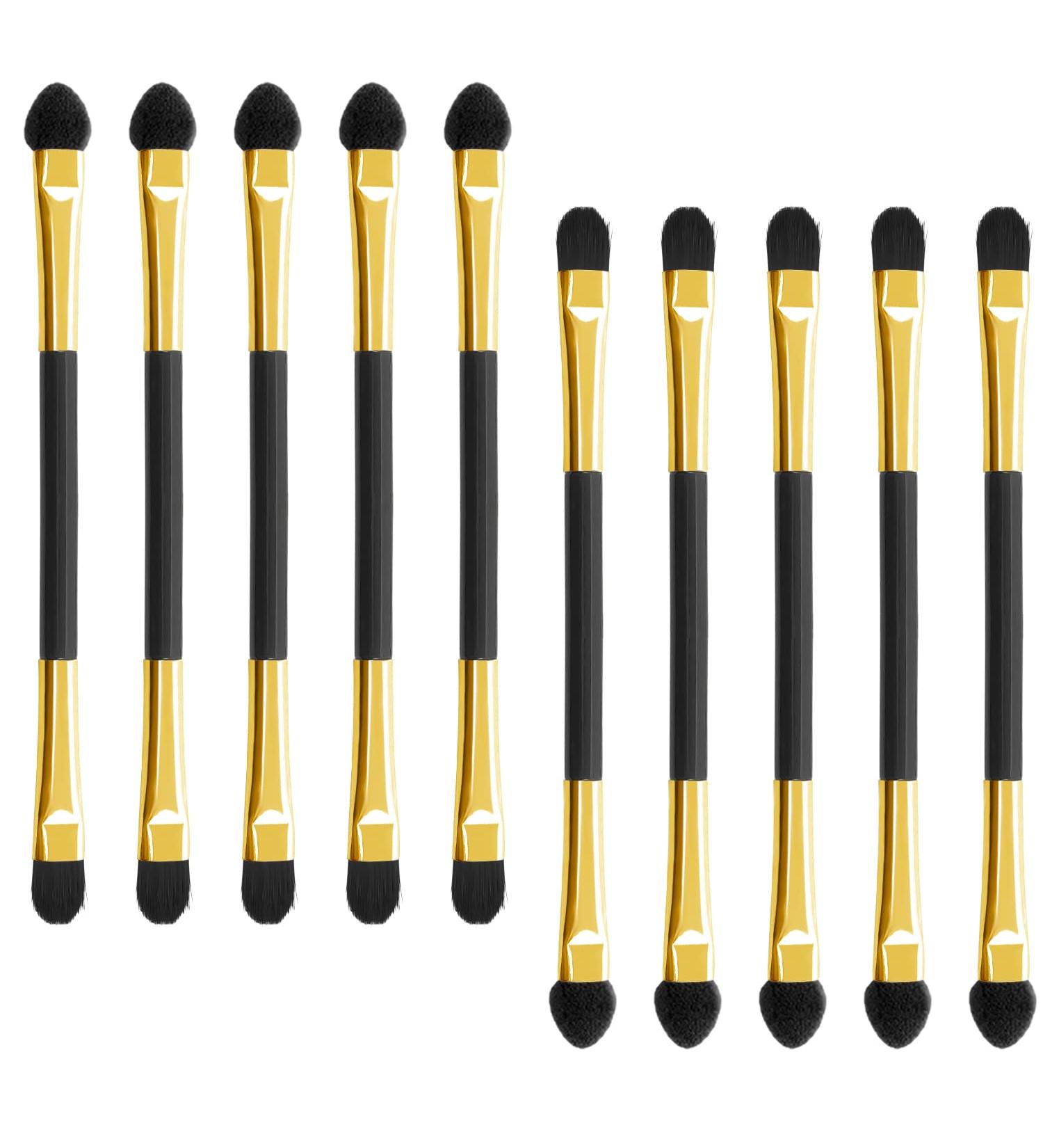 10PCS Double-Ended Eyeshadow Brushes | Long Handle Sponge Applicators for Eye Makeup | Blending, Defining, Smudging, Shading | Reusable Tools - A7STHZS - Buy Online on SooperMarket.com