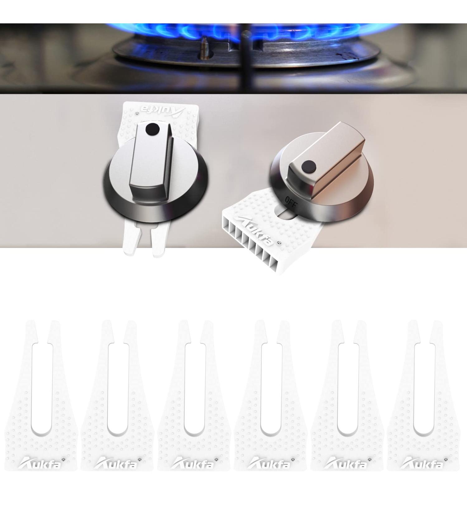 Gas Stove Baby Proof Knobs Locks - Aukfa Child Proofing Oven Knob Lock (6 Pack, White) - Buy Online on SooperMarket.com