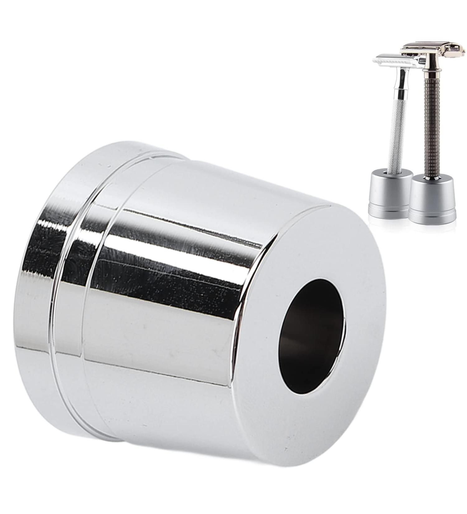 Dekaim Razor Stand for Razor Plane Premium Aluminum Alloy Men's Shaving Stand | Durable Bathroom Accessory | Silver - Buy Online on SooperMarket.com