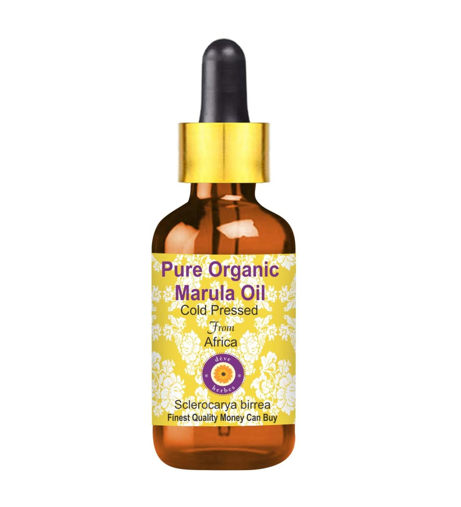 Deve Herbes Pure Organic Marula Oil (Sclerocarya birrea) with Glass Dropper Cold Pressed 15ml (0.50 oz) - Buy Online on SooperMarket.com