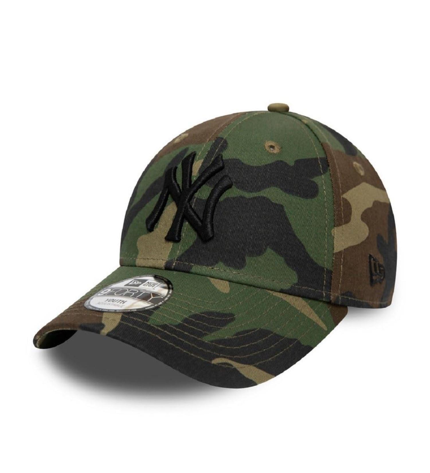 Buy New Era New York Yankees MLB League Essential Woodland Camo 9Forty Adjustable Kids Cap - Youth | International Shipping Available - Buy Online on SooperMarket.com