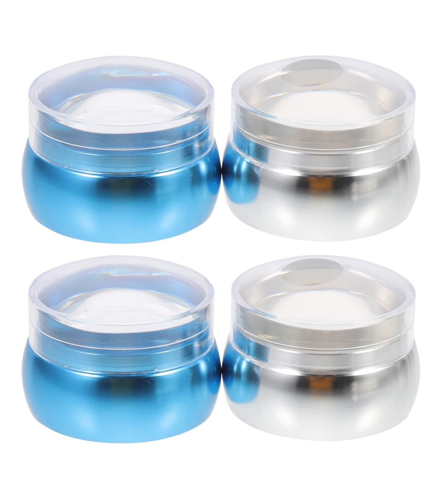 2 Sets Nail Stamp Manicure Kit - French Tip Silicone Stamper DIY Nail Beauty Accessories - Durable PVC Templates & Scraper - Buy Online on SooperMarket.com