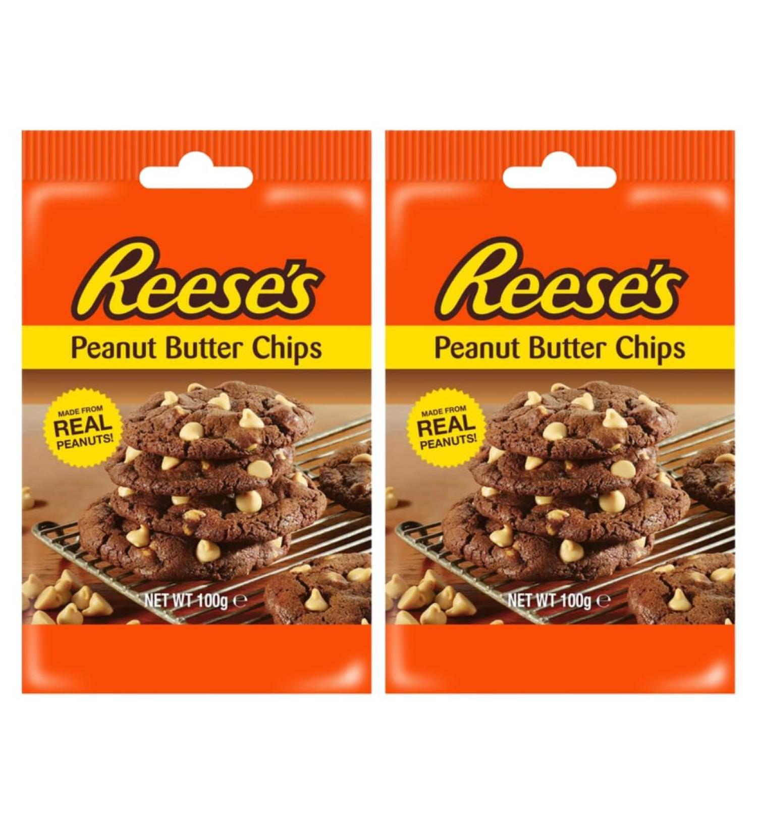 Peanut Butter Choc Chips Bundle Reese's Peanut Butter Baking Chocolate Chips 100g (2 Pack) - Buy Online on SooperMarket.com