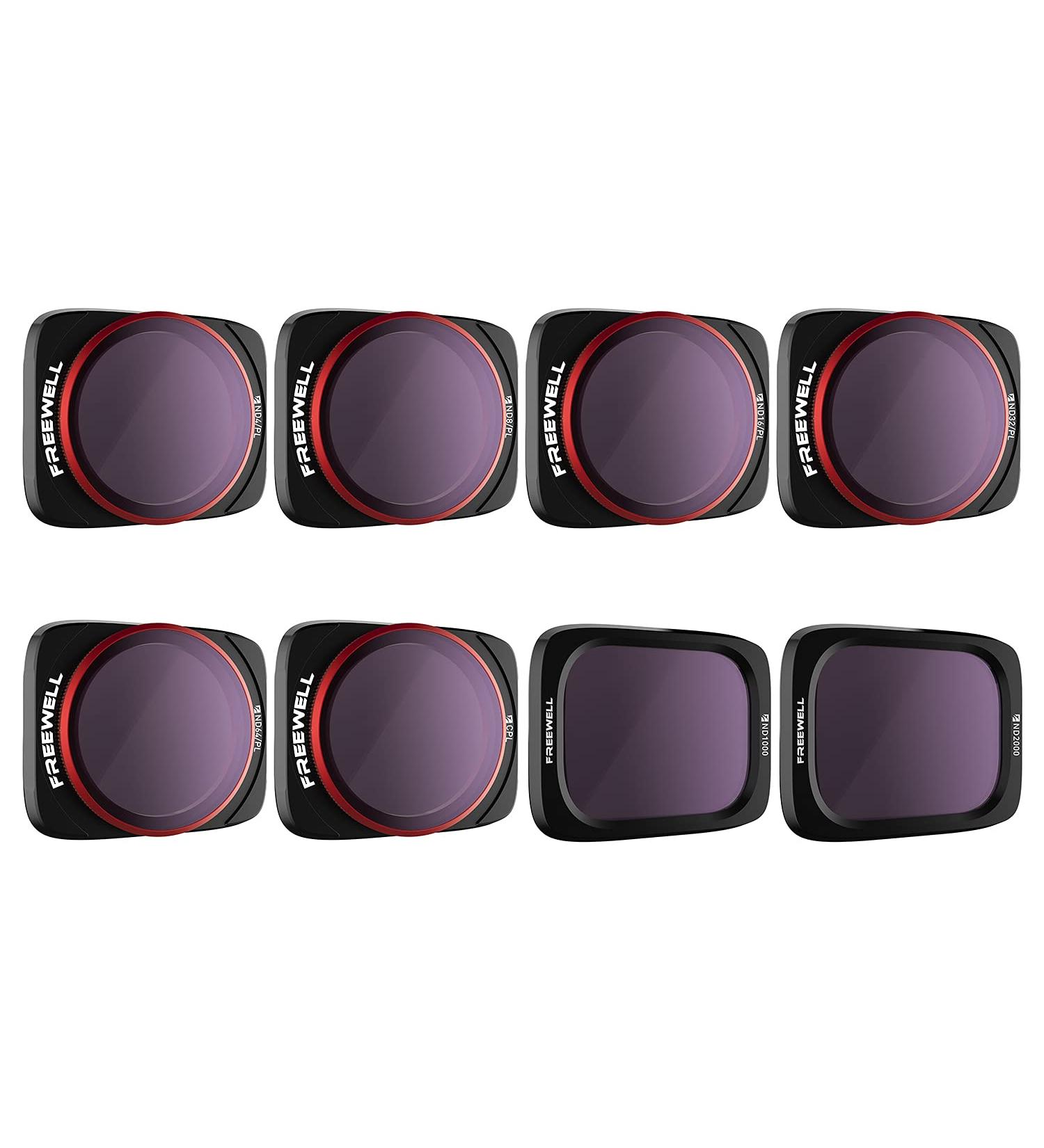 Freewell All Day - 4K Series 8Pack ND, ND/PL, CPL Filters Compatible with Air 2S Drone
