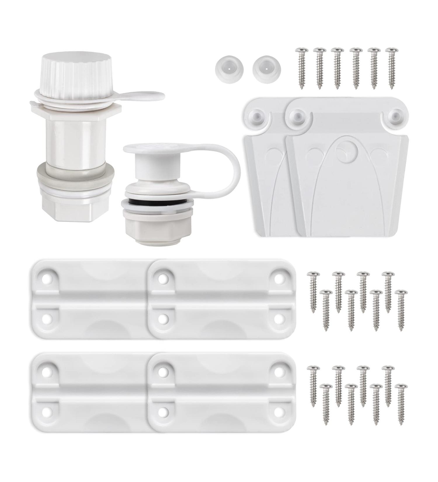 Cooler Replacement Parts Kit for Igloo Coolers  Cooler Plastic Hinges  Cooler Latches and Screws Combo  Threaded Cooler Drain Plug and Triple-Snap Cooler Drain Plug - Buy Online on SooperMarket.com