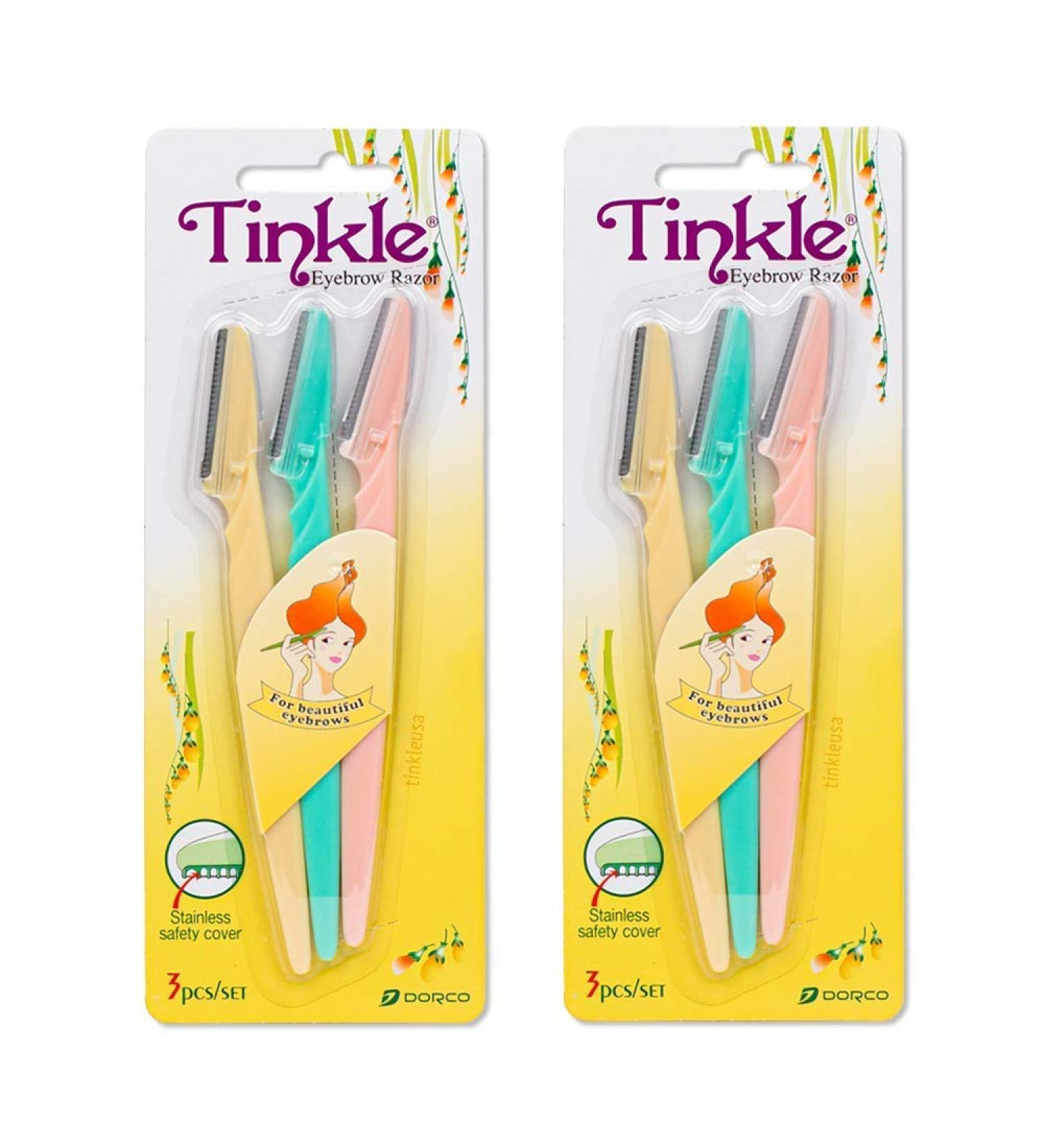Tinkle Eyebrow Dermaplaning Razor Tool - 6 Razors, 3 Count (Pack of 2) | Dermaplaning Tools - Buy Online on SooperMarket.com