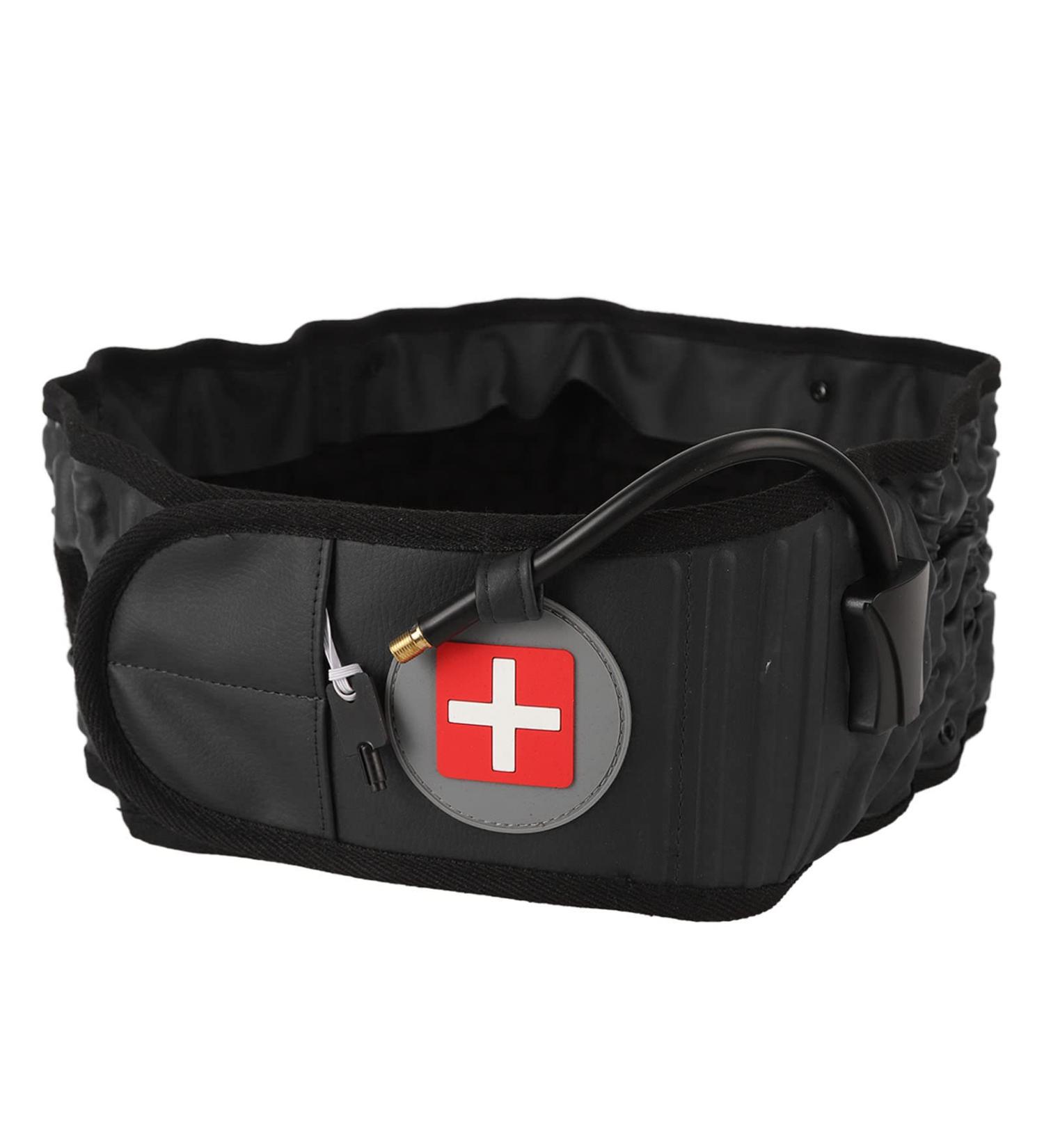 Hzyyier Adjustable Lumbar Traction Belt - Inflatable Lower Back Support for Men | Home Use | Size Adjustable All-Round Comfort - Buy Online on SooperMarket.com