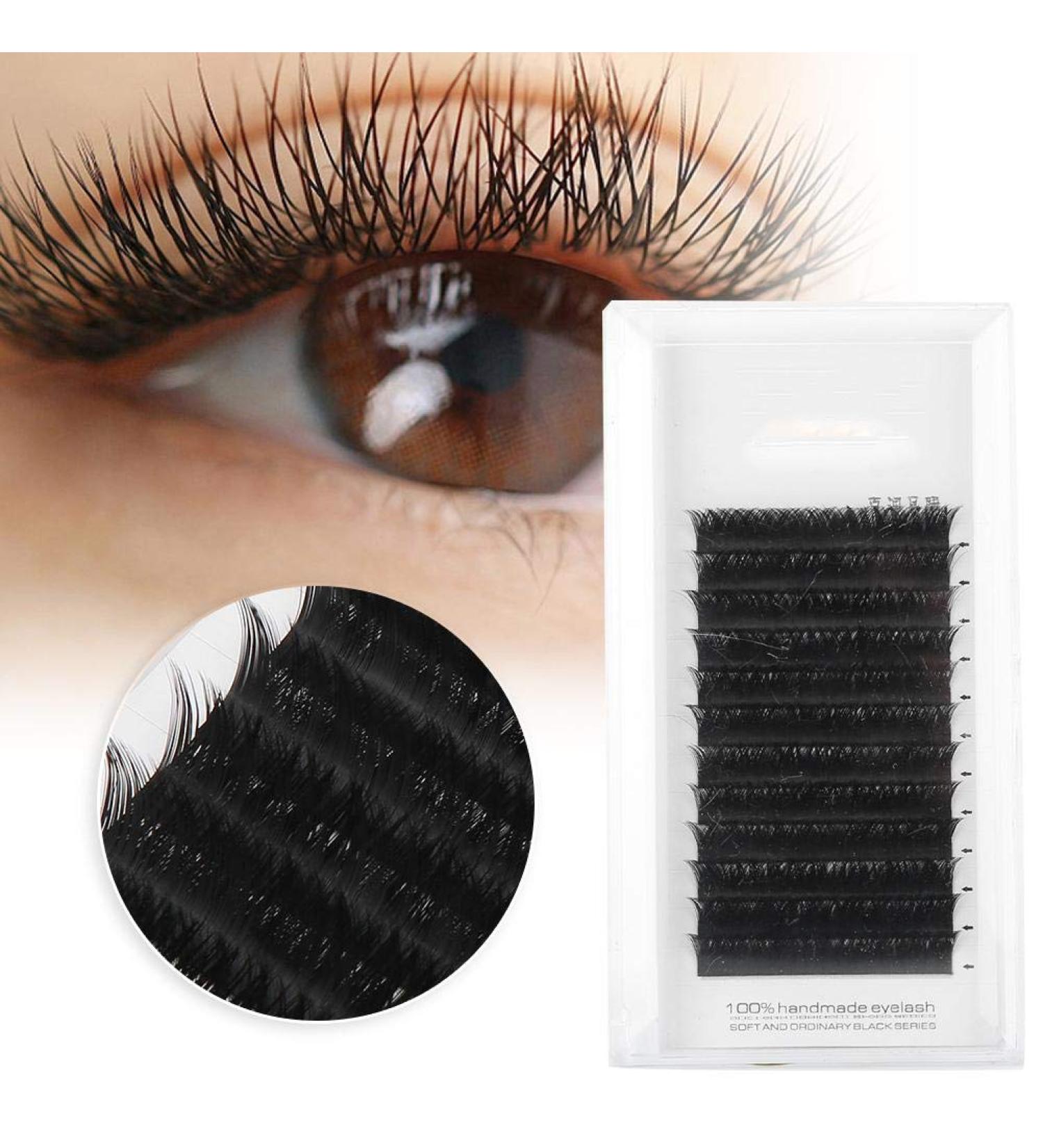 0.05mm V-Shaped Dense False Eyelashes Long Soft Fake Eyelashes Fluffy Wispy Natural Thick Dramatic Look Lashes Eyelashes Extension Grafting False Lashes(10mm) - Buy Online on SooperMarket.com
