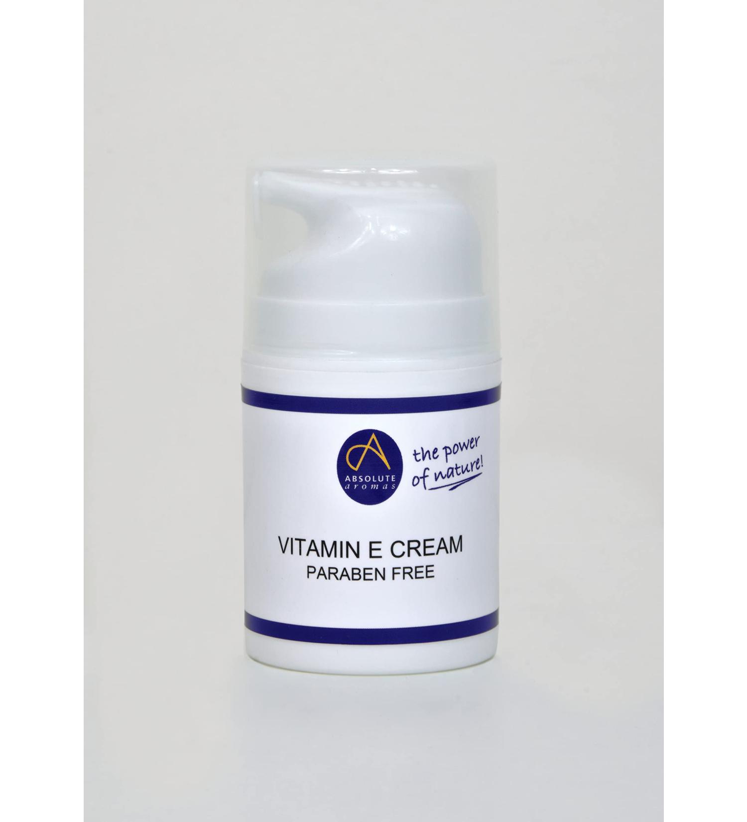 Absolute Aromas Vitamin E Cream - Unscented Base Cream Free from Parabens and Sulphates Moisturising Cream for Face Body and Scars (50g) - Buy Online on SooperMarket.com