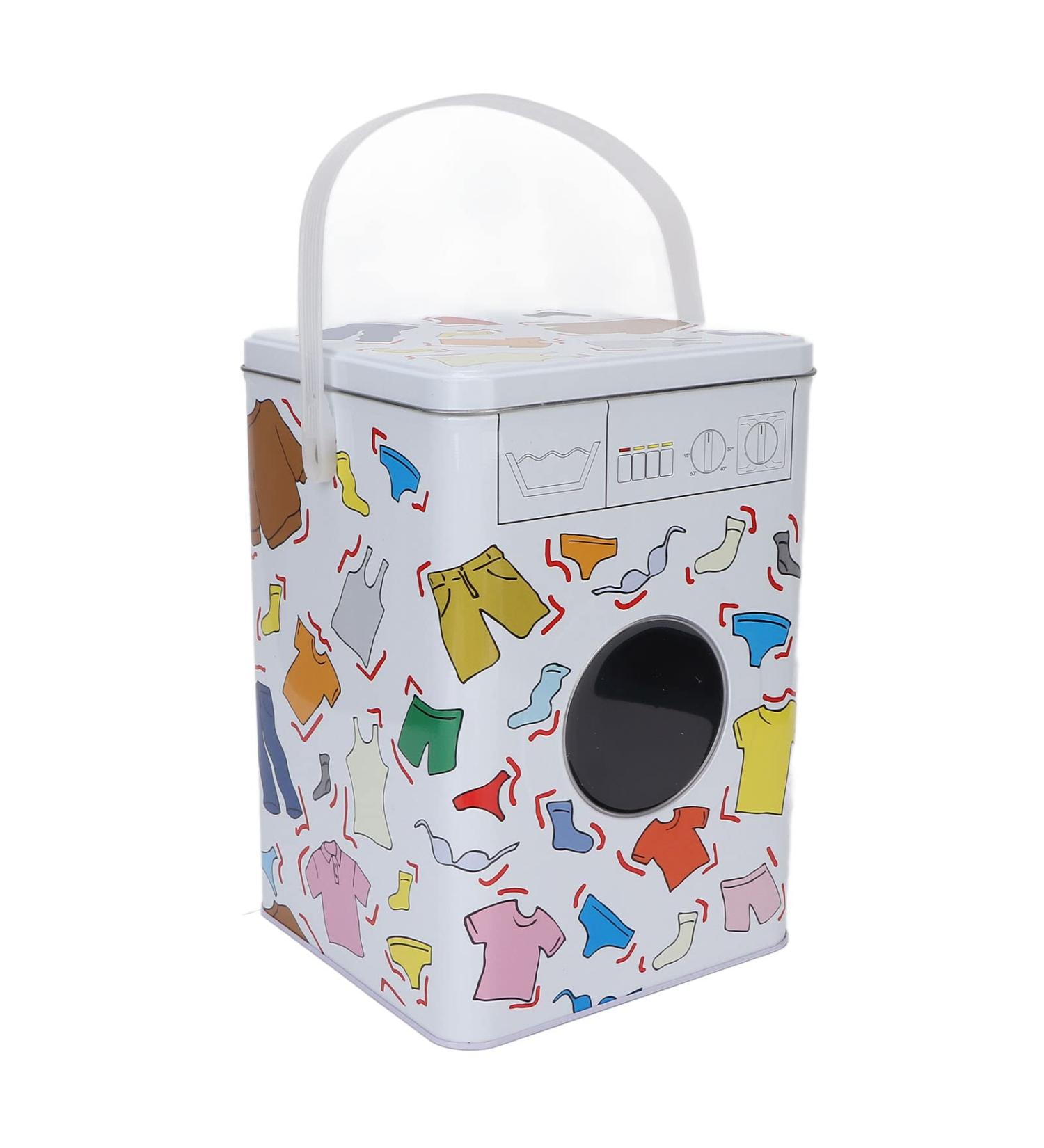 Tin Laundry Detergent Powder Storage Box - Cute and Unique Household Organizer - Buy Online on SooperMarket.com