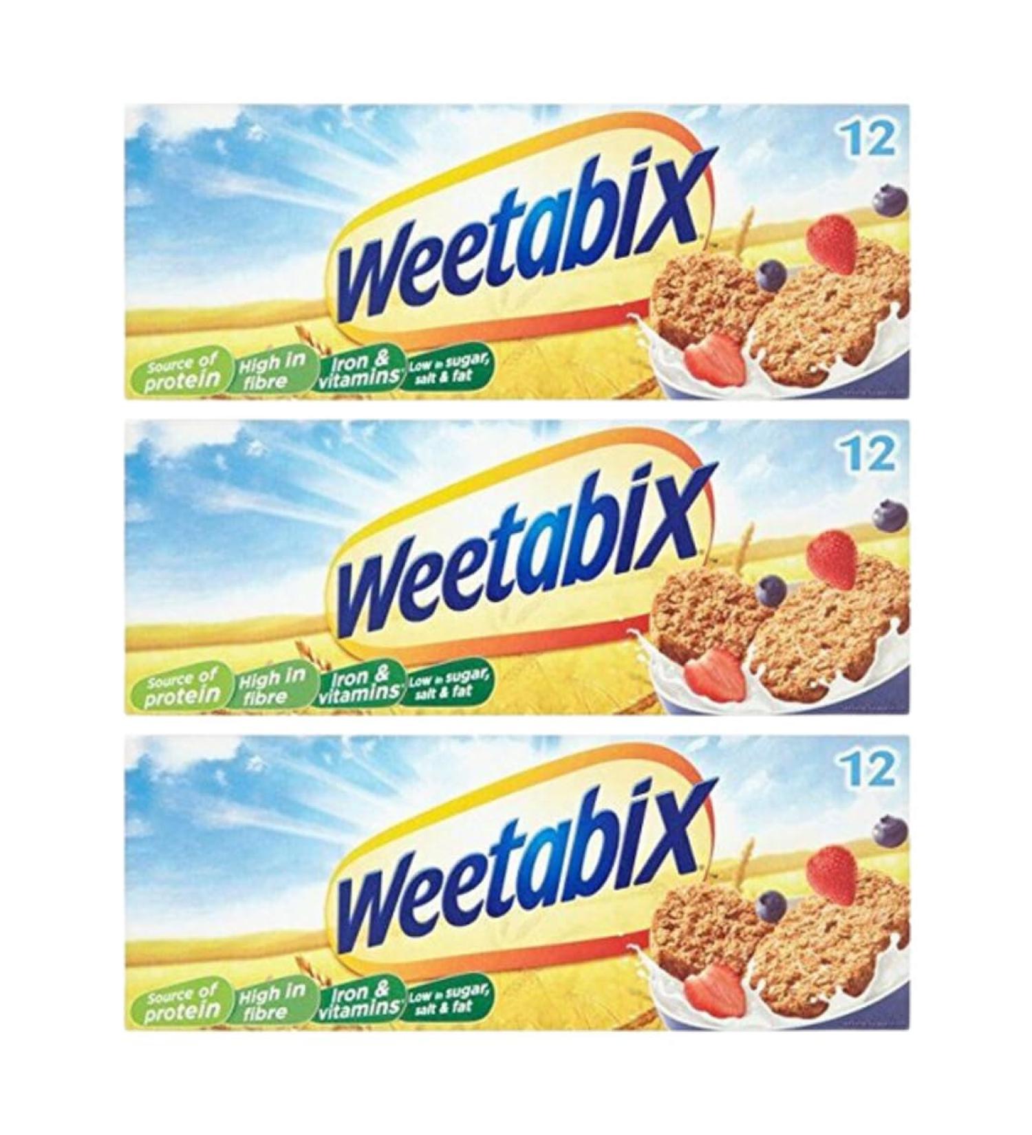 Breakfast Cereal Bundle Containing Weetabix Original 12s (3 Pack)