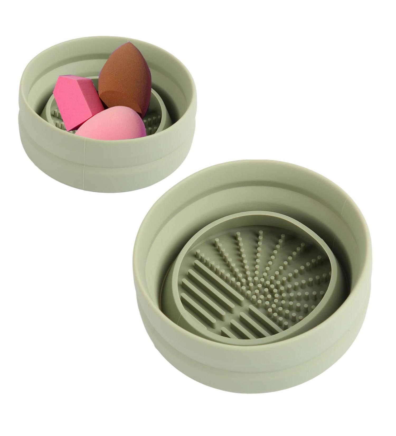 Dekaim Makeup Brush Cleaner Bowl Silicone Makeup Brush Cleaning Pad Bowl Scrubber Make Up Brush Cleaner Pad Portable To Clean for Brush Powder Puff - Buy Online on SooperMarket.com
