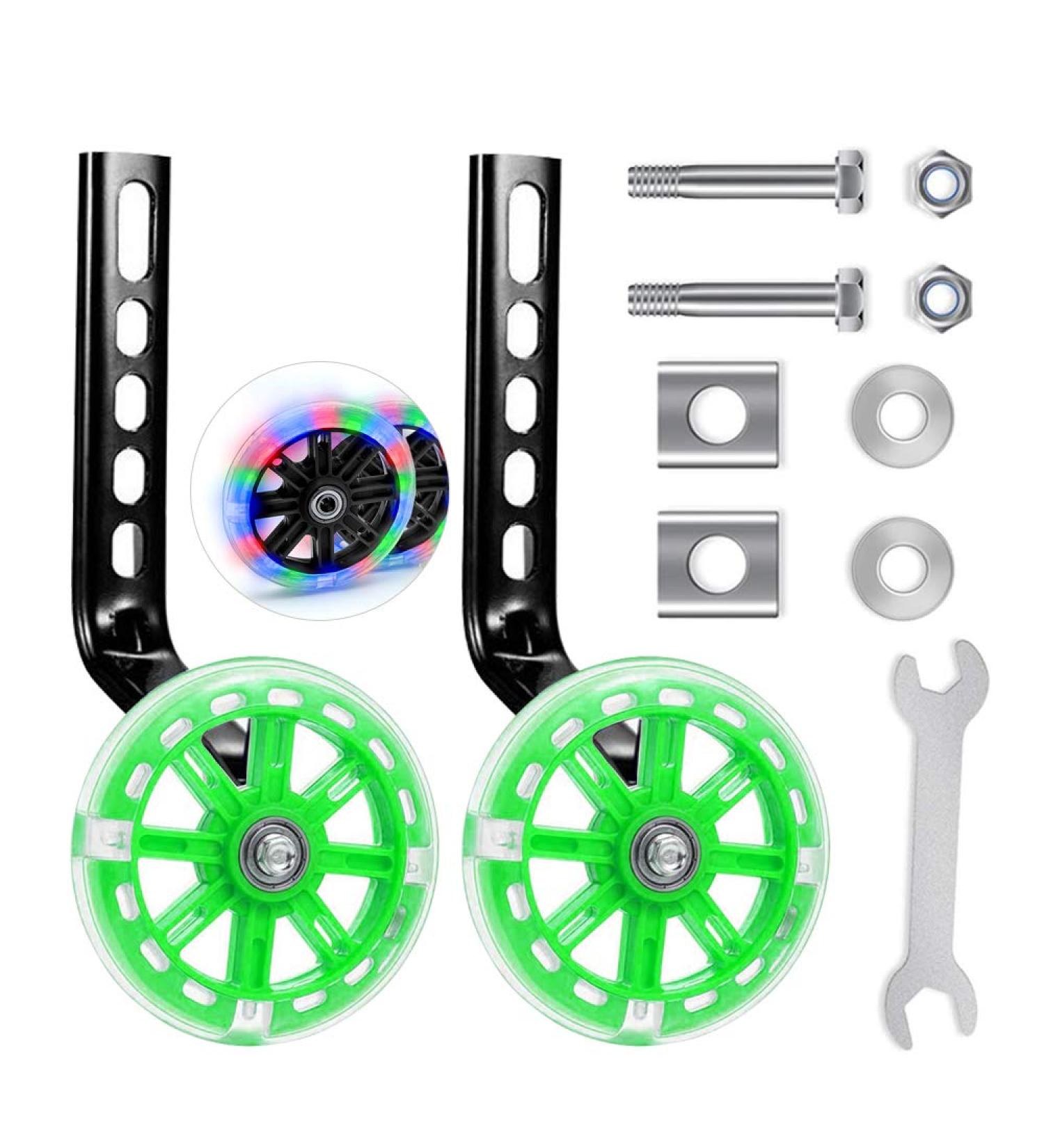 Universal Bicycle Support Wheels for Children & Adults - Green Auxiliary Wheels for Kids' Bikes | 1PC - Buy Online on SooperMarket.com