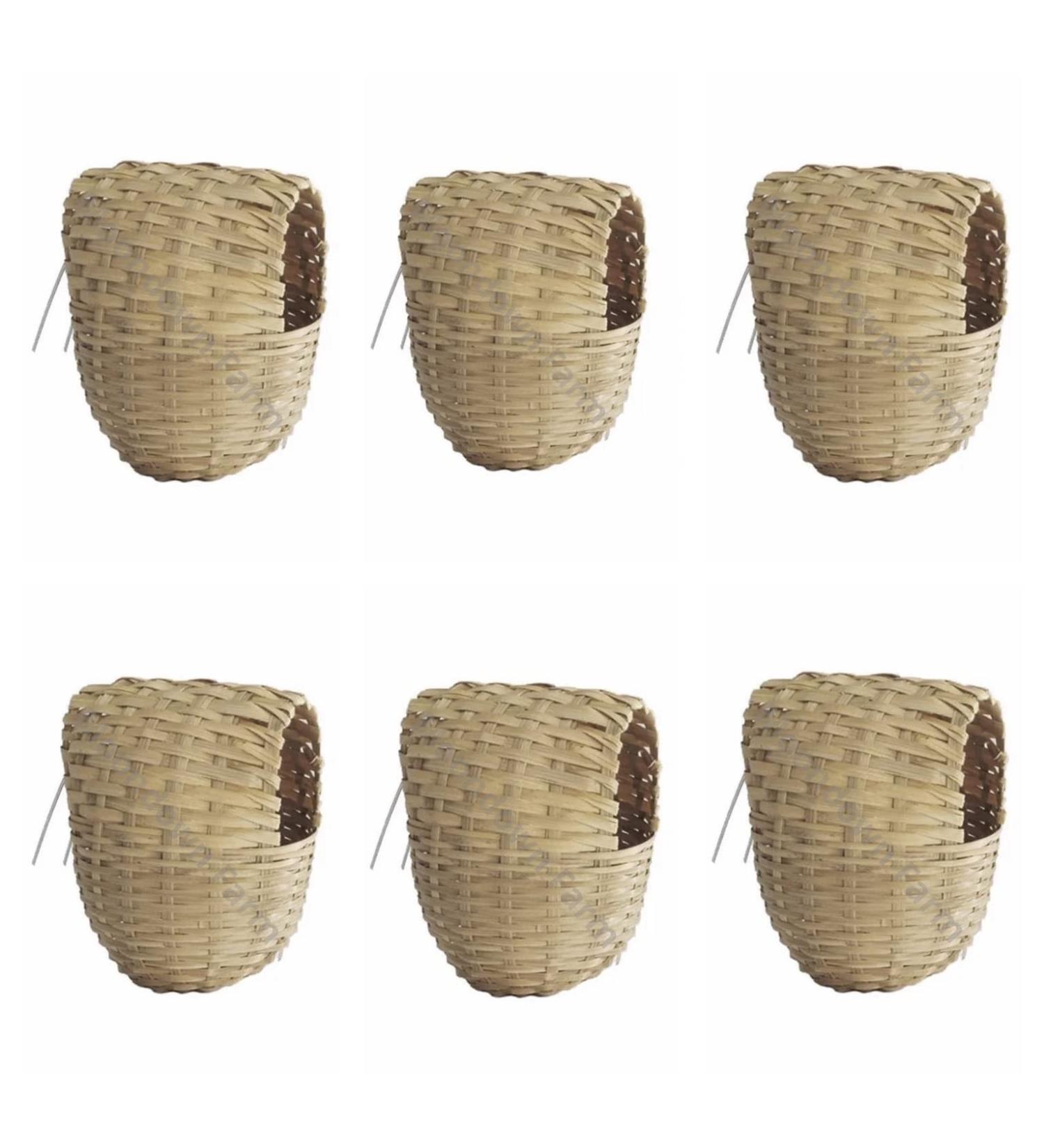 Moondown Farm Finch Nesting Box Wicker Medium or Large with Hooks (6 PACK) (Large 11 x 11 x 15) - Buy Online on SooperMarket.com